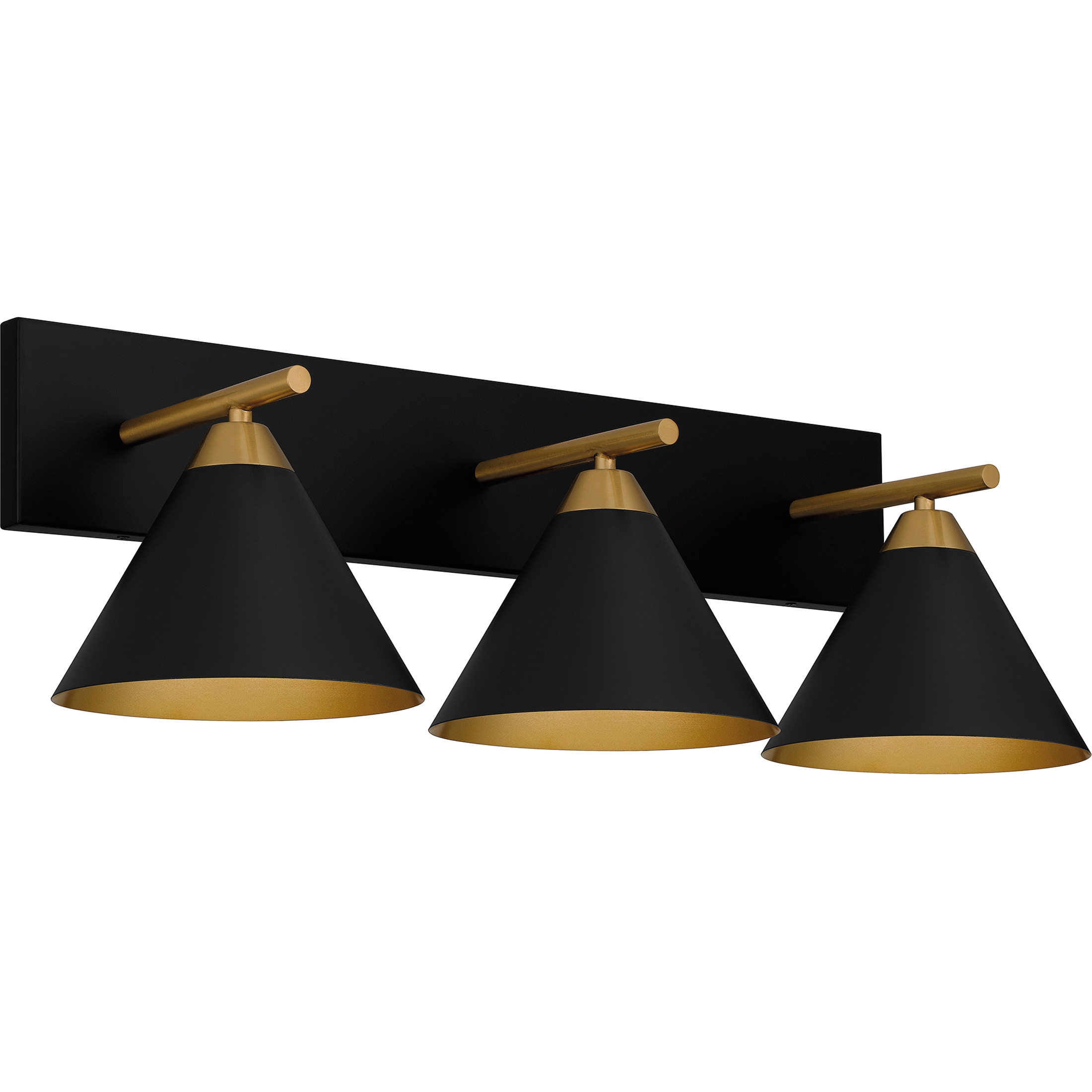 Quoizel MTO8627MBK Mastro 27.5-in 3 -Light Matte Black Modern/contemporary Vanity light