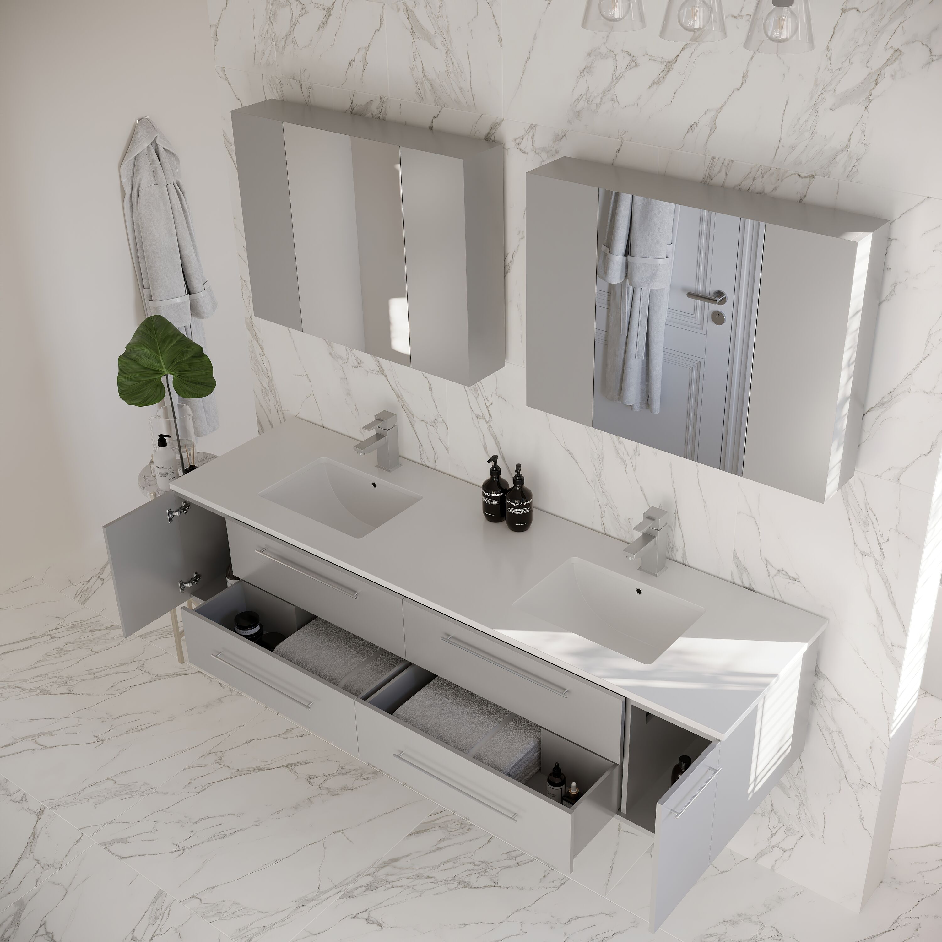 Fresca FVN6172GR-UNS-D Bath-Vanity-Combo - View #3