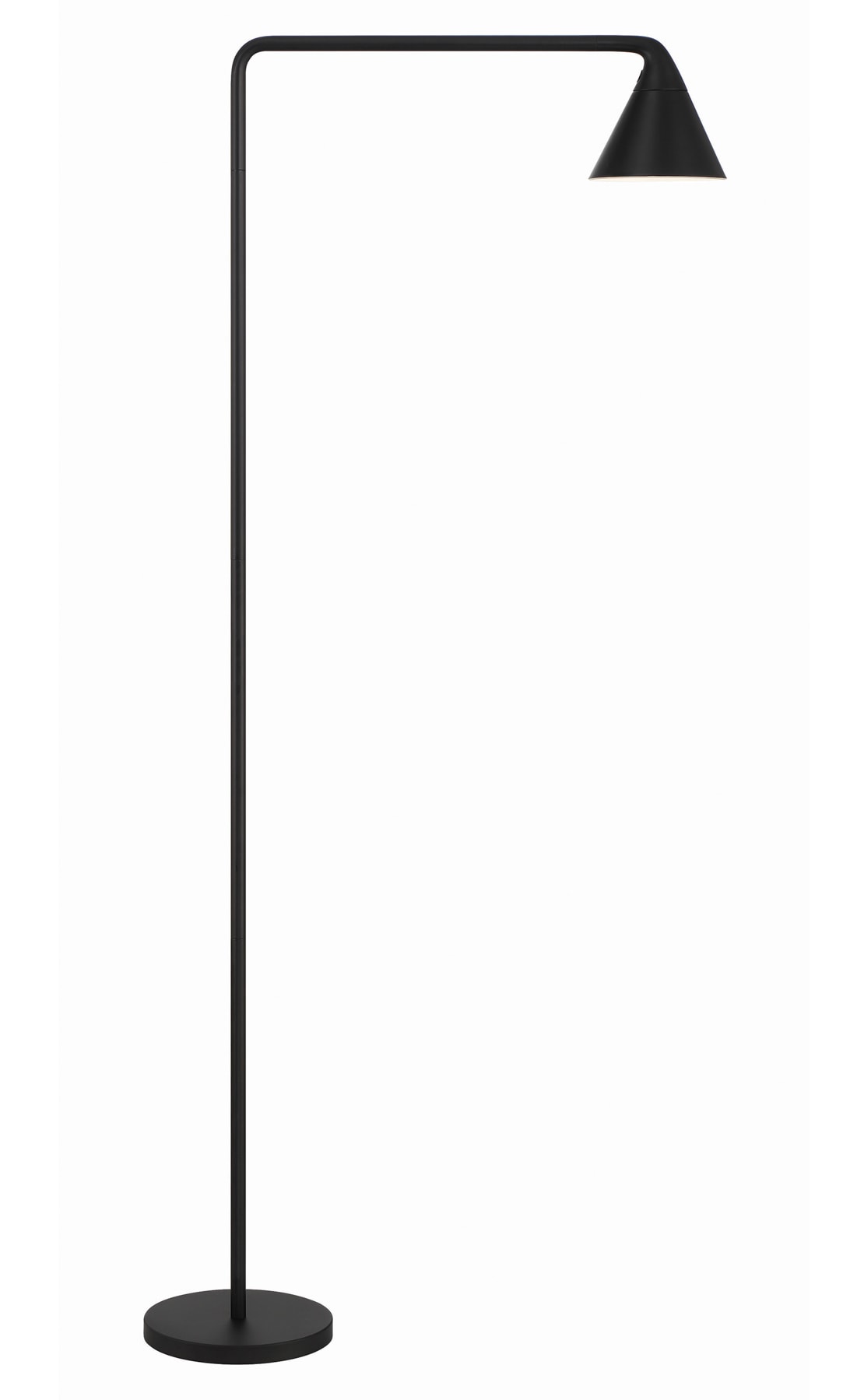 George Kovacs P1850-66A-L Kovacs Task Portables 53.25-in Coal Black Shaded floor lamp Floor Lamp with Metal Shade