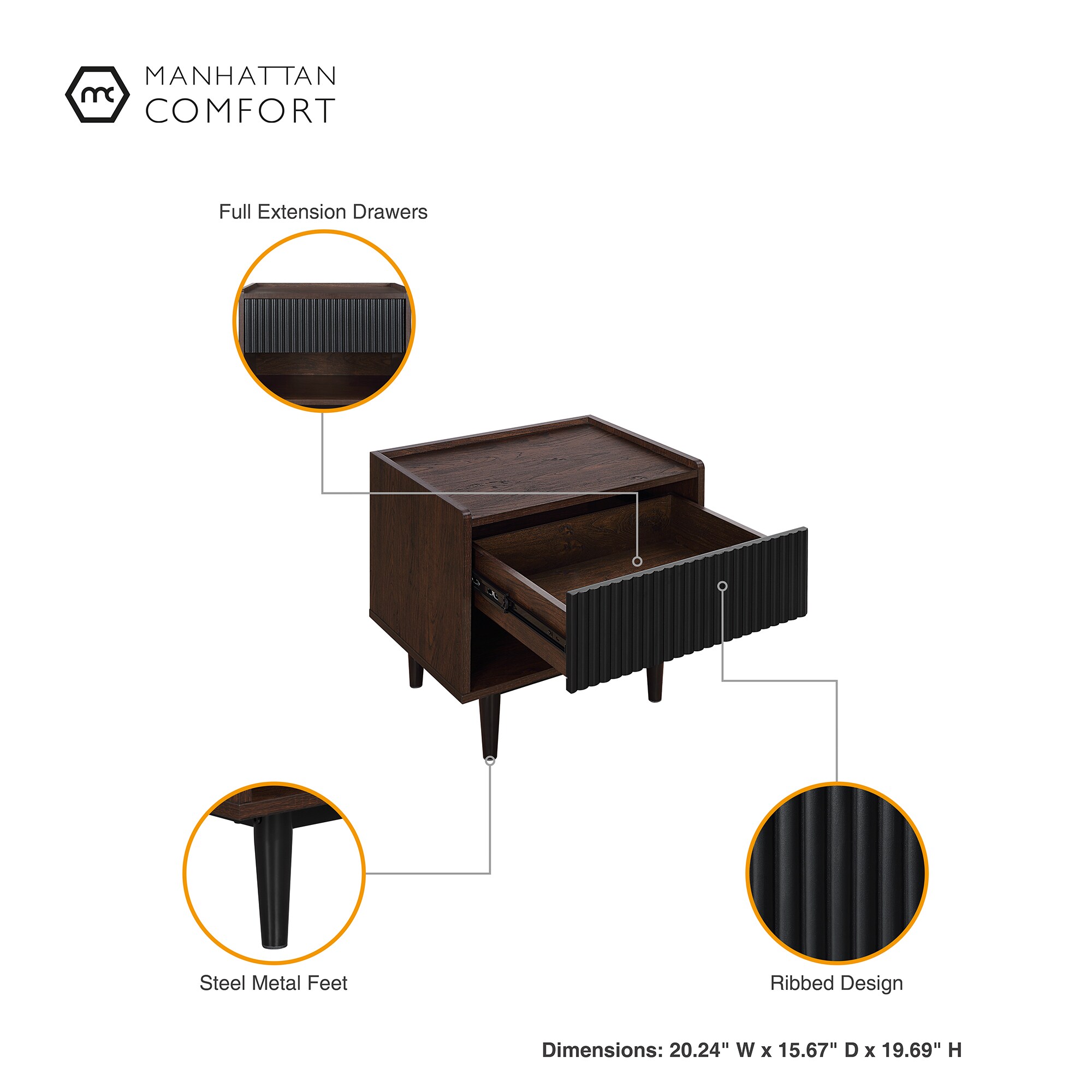 Manhattan Comfort NS-10GLF-BK nightstands - View #4