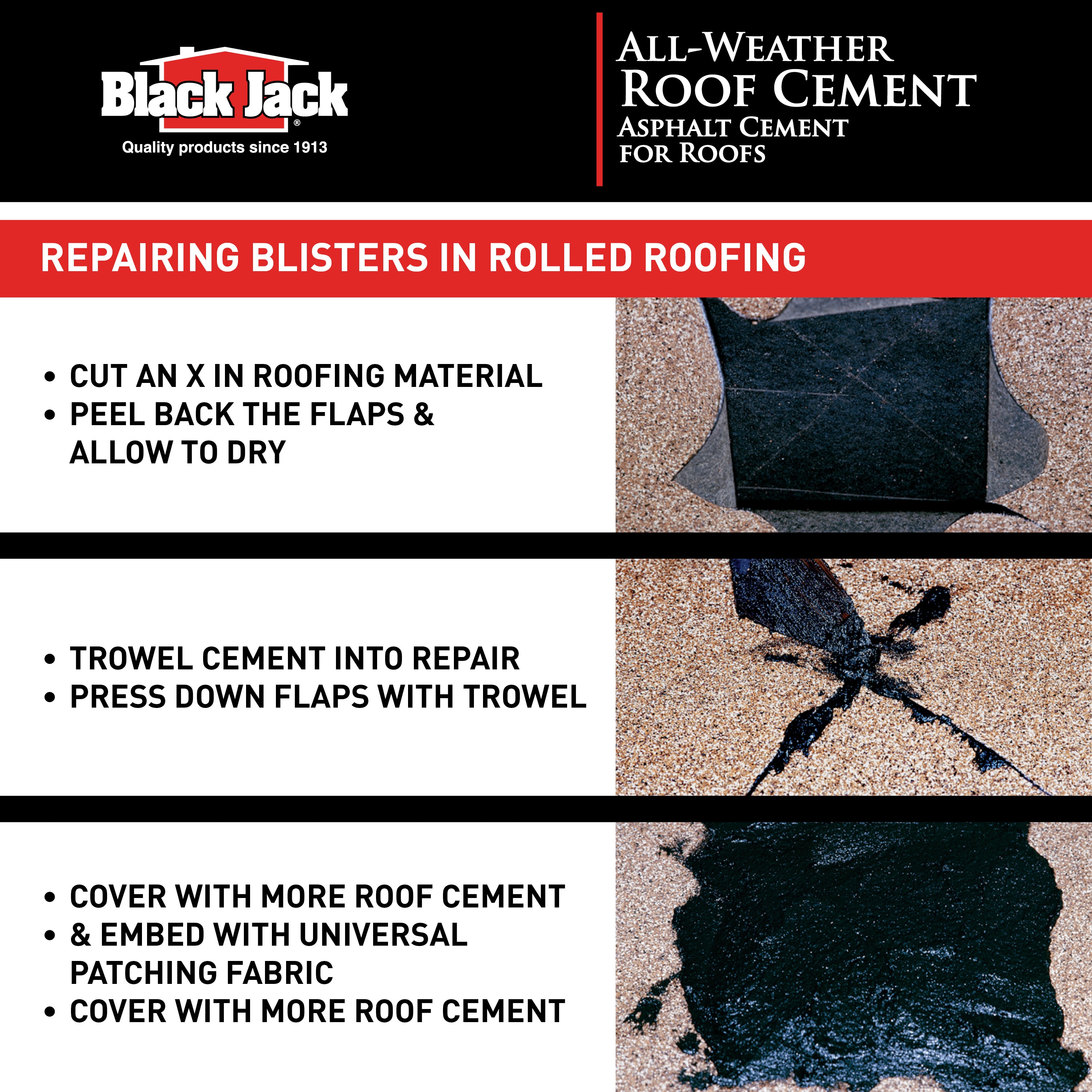 BLACK JACK 4.75-Gallon Fibered Waterproof Cement Roof Sealant In The ...