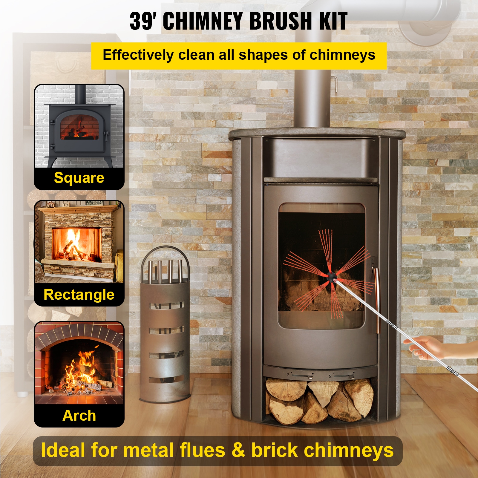 VEVOR YCS12MJPST0000001V0 Chimney-Brush - View #3