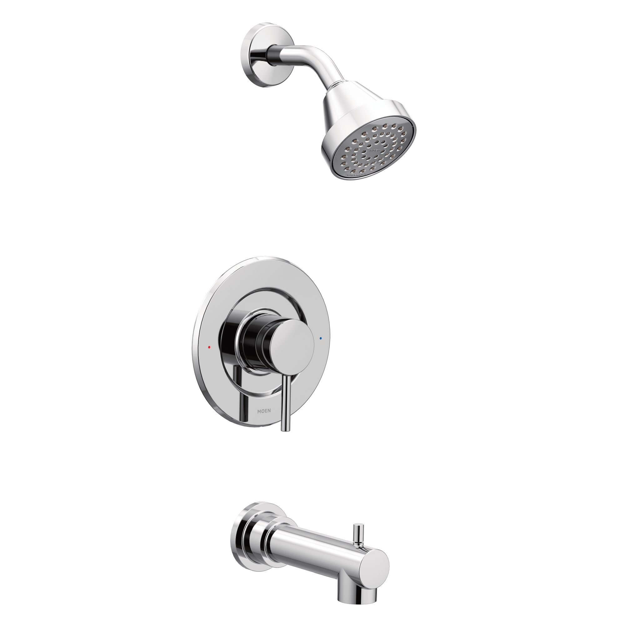 Moen T2193 Chrome 1-handle Single function 3.656-Inches Round Bathtub and shower Faucet (Valve Not Included)