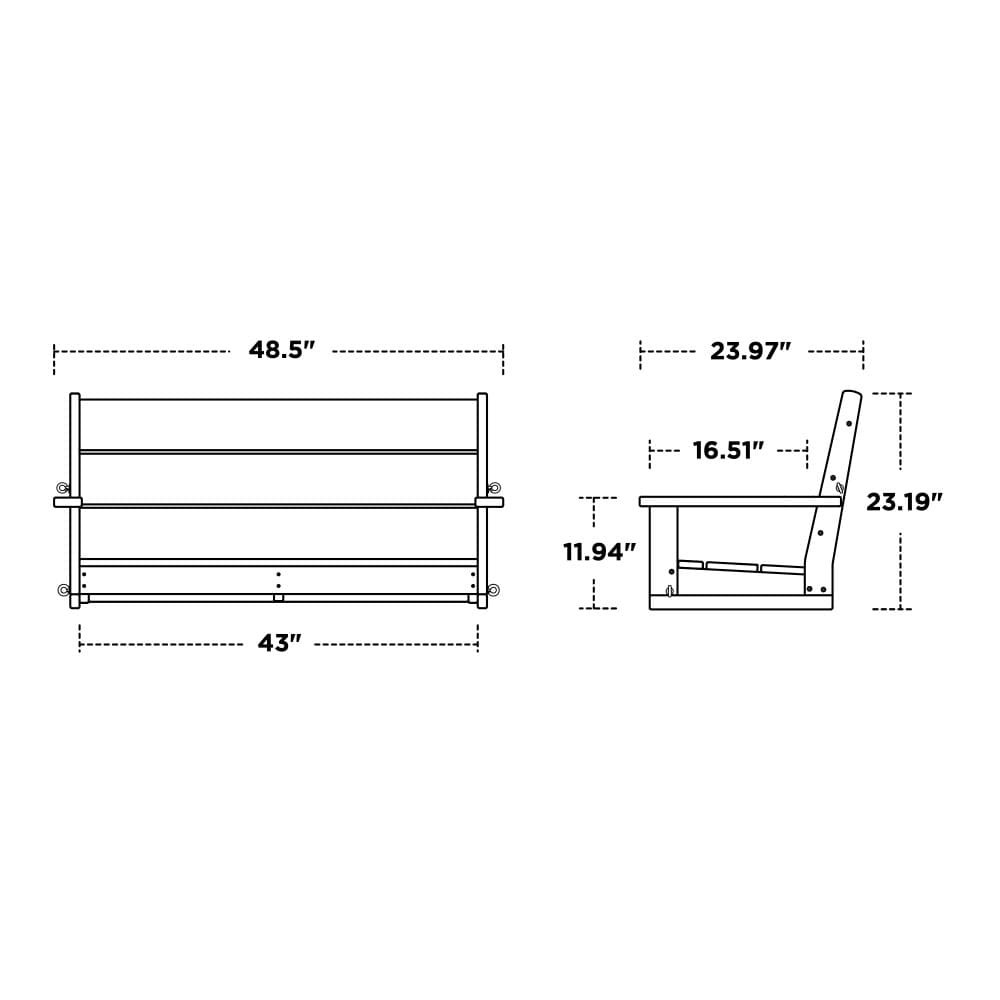 POLYWOOD MNS481TE Swing-Gliders - View #7