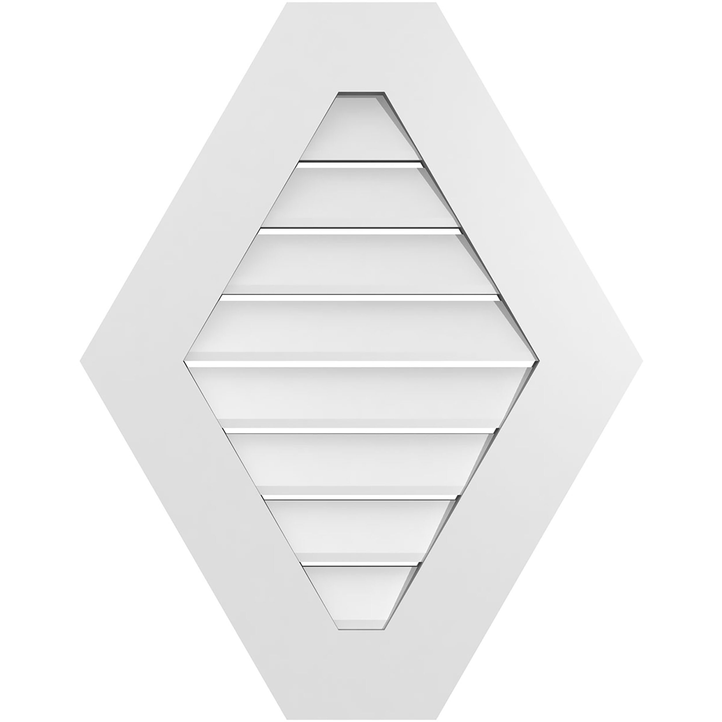 Ekena Millwork GVPHP22X2801SF 22-Inches x 28-Inches Off-white Peaked PVC Gable Louver Vent