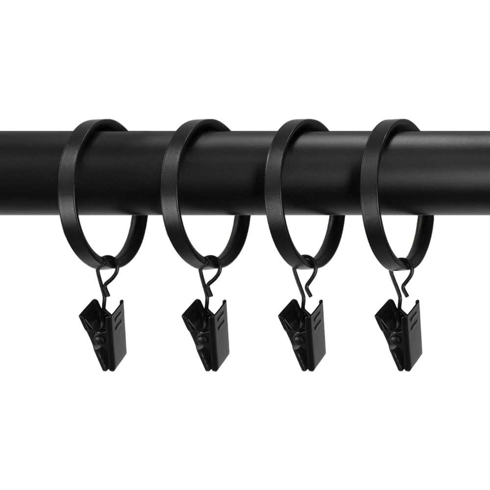 7pk Clip Rings Matte Black - Threshold™