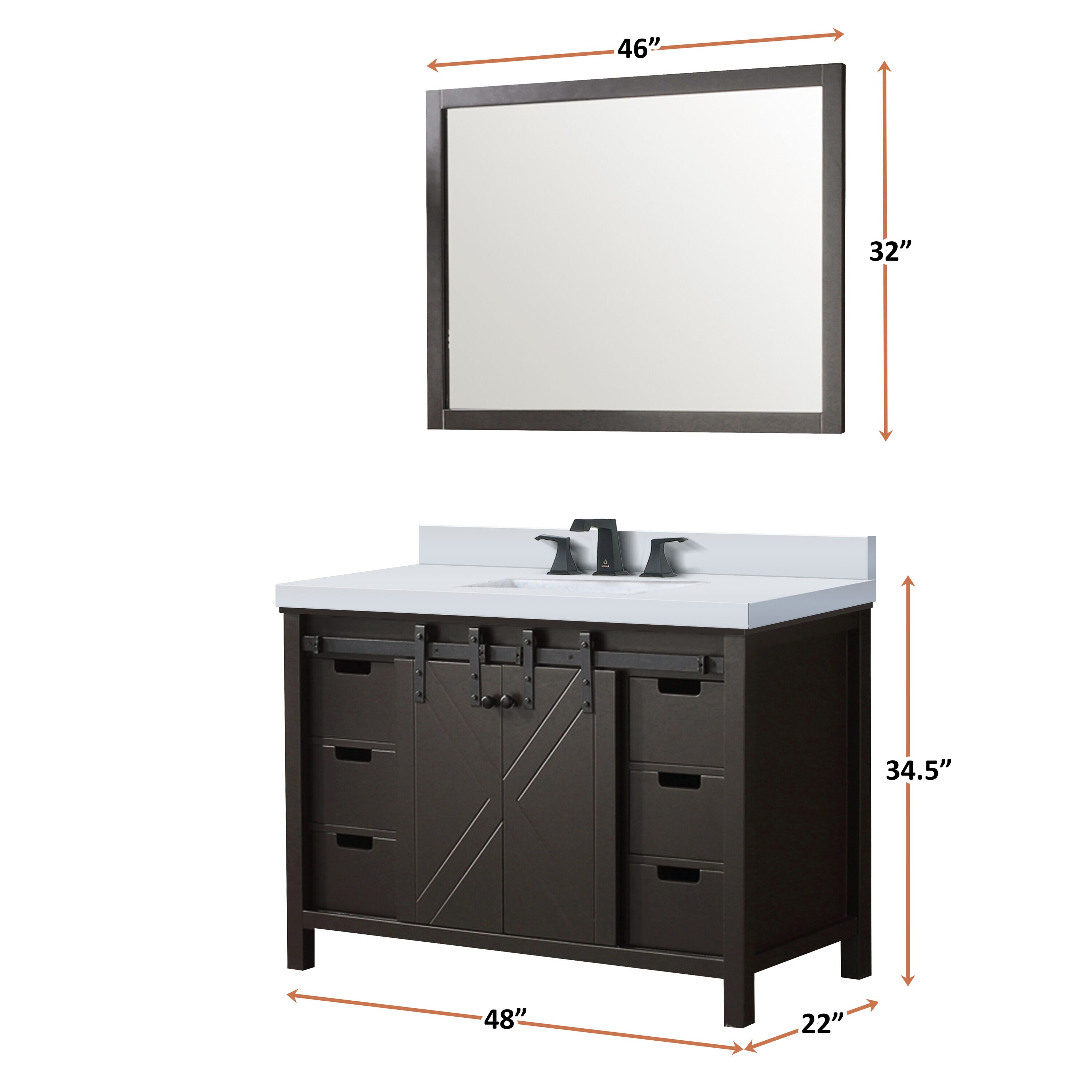 Lexora LVM48SC310 Bath-Vanity-Combo - View #7