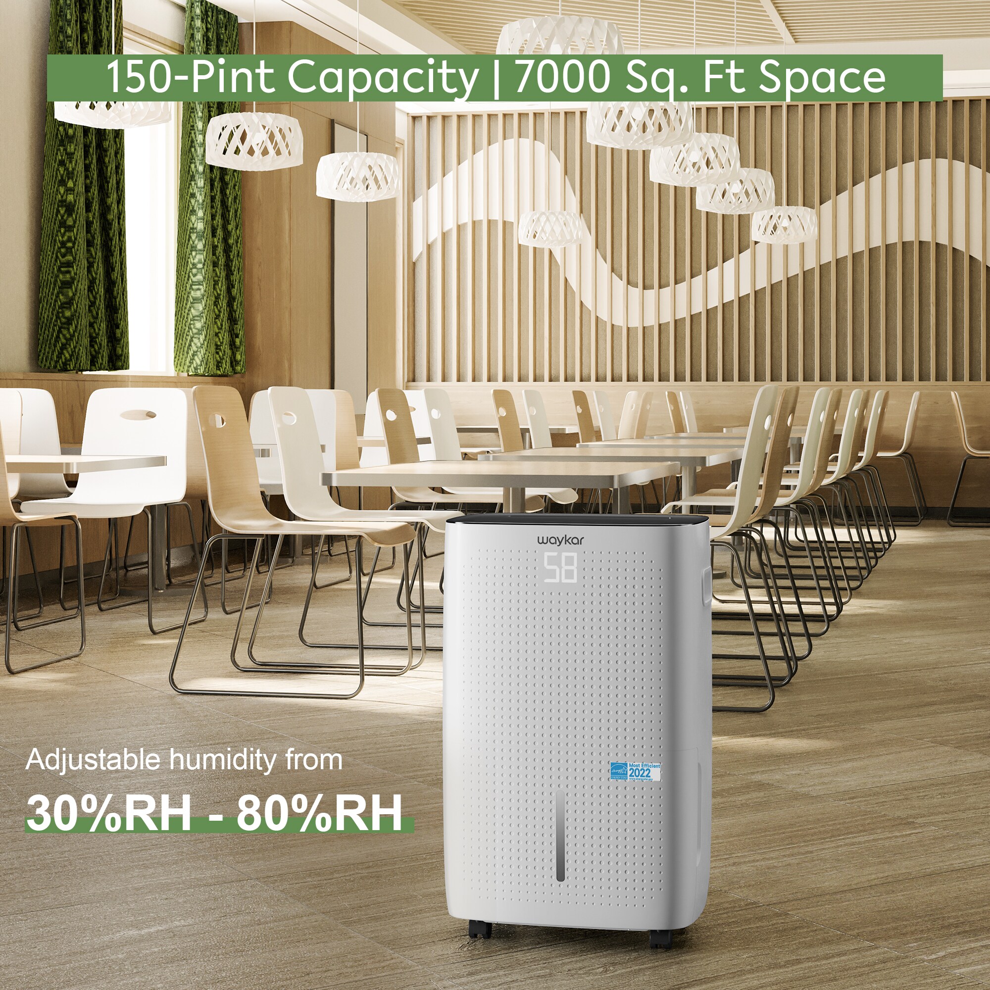 120 Pints Energy Star Dehumidifier for Spaces up to 6,000 Sq. Ft at Ho –  Waykar