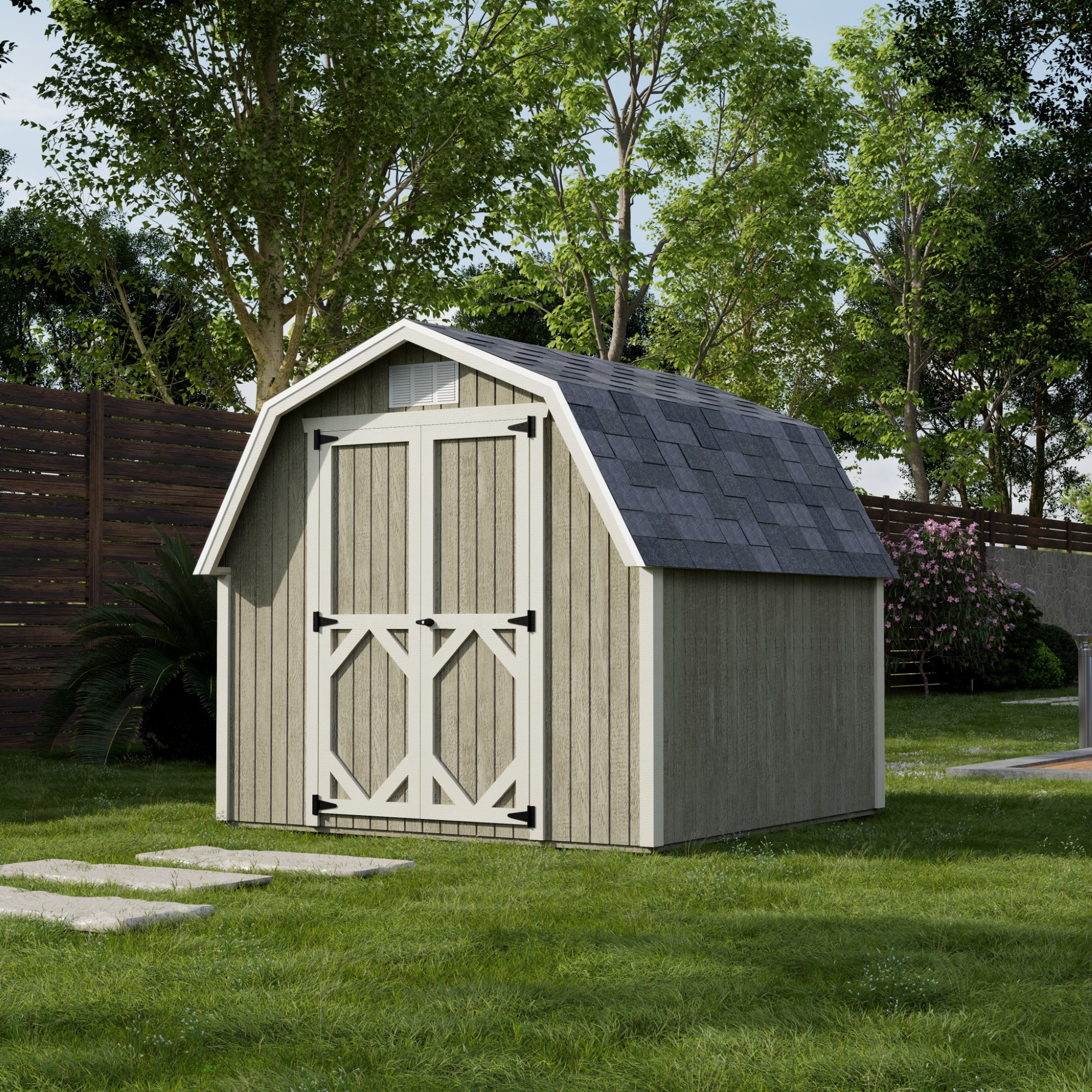 Little Cottage Co 8X8 CGB-4-PC-FK Wood-Storage-Buildings - View #2