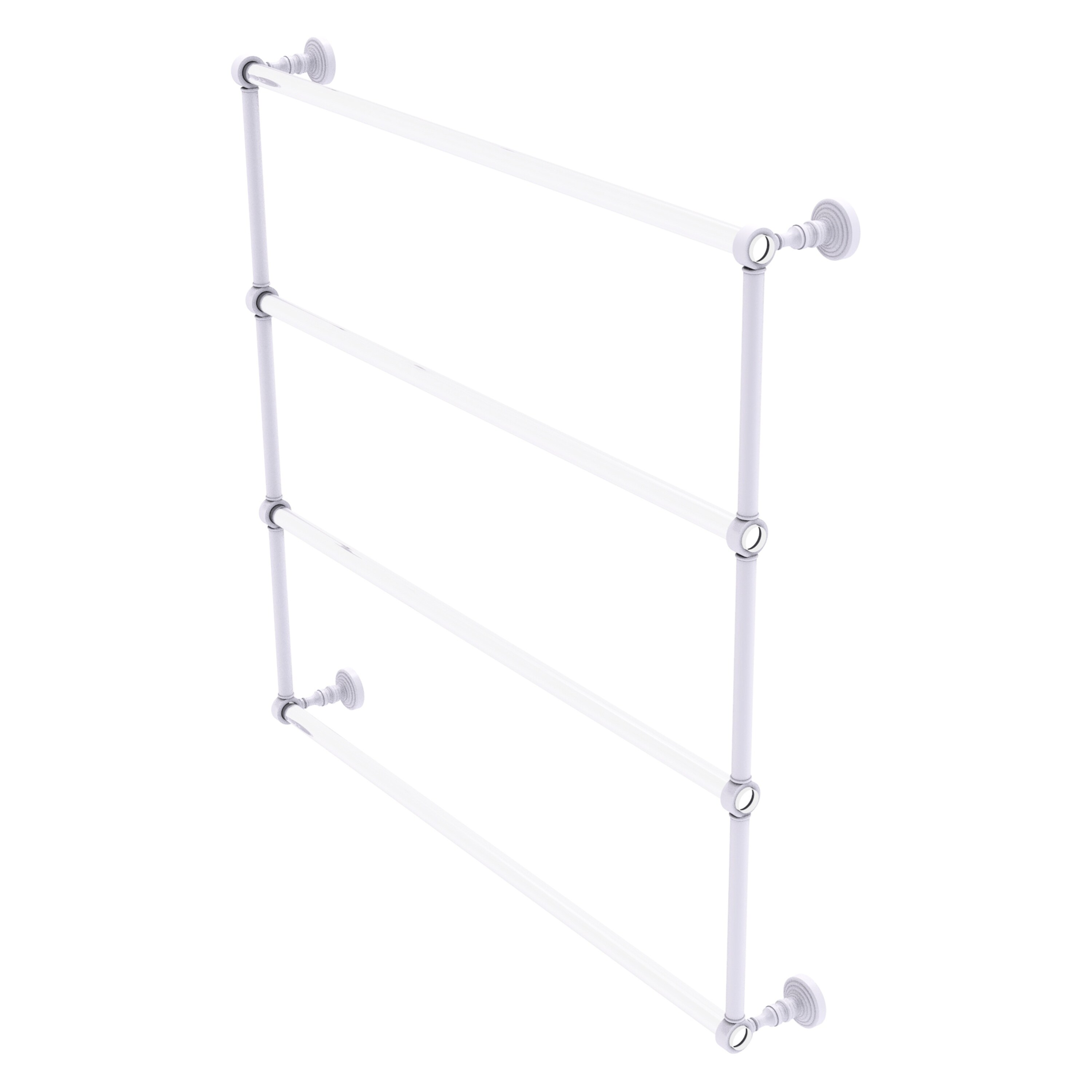 Allied Brass PG-28-36-WHM Pacific Grove 36-in double Matte White Wall mount 4-tier Towel Bar
