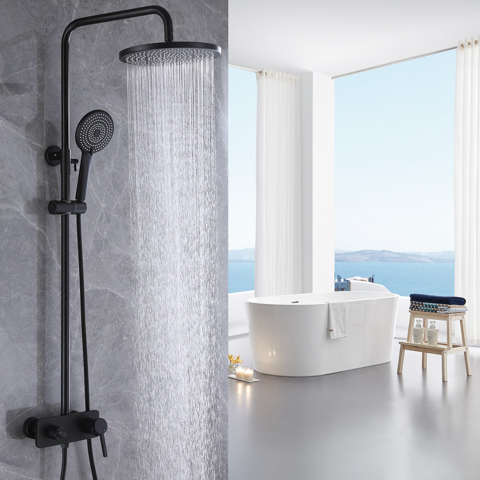 WELLFOR WB-1040 Showerhead-Bar-Panels - View #2