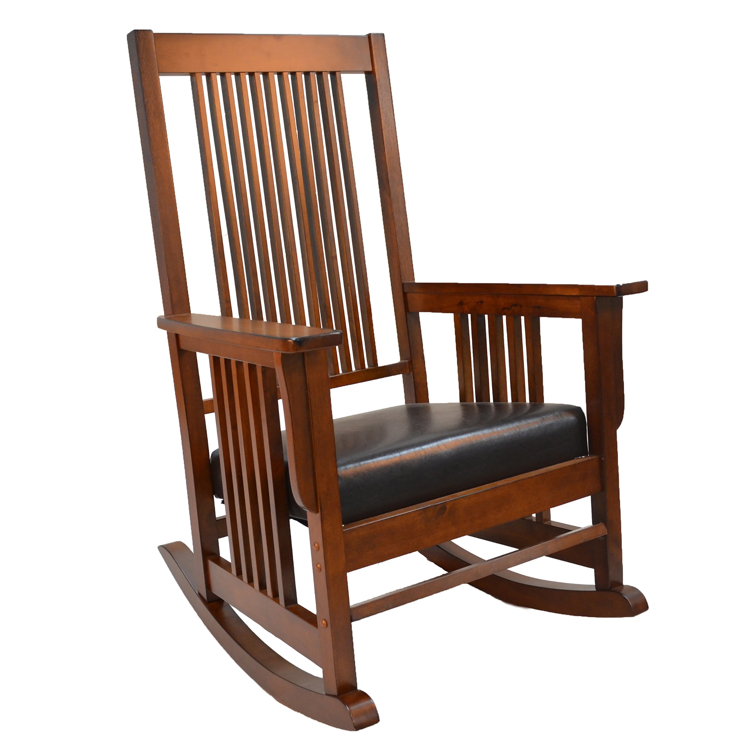 Carolina Cottage Mission rocker Mission/Shaker Chestnut Vinyl Rocking ...