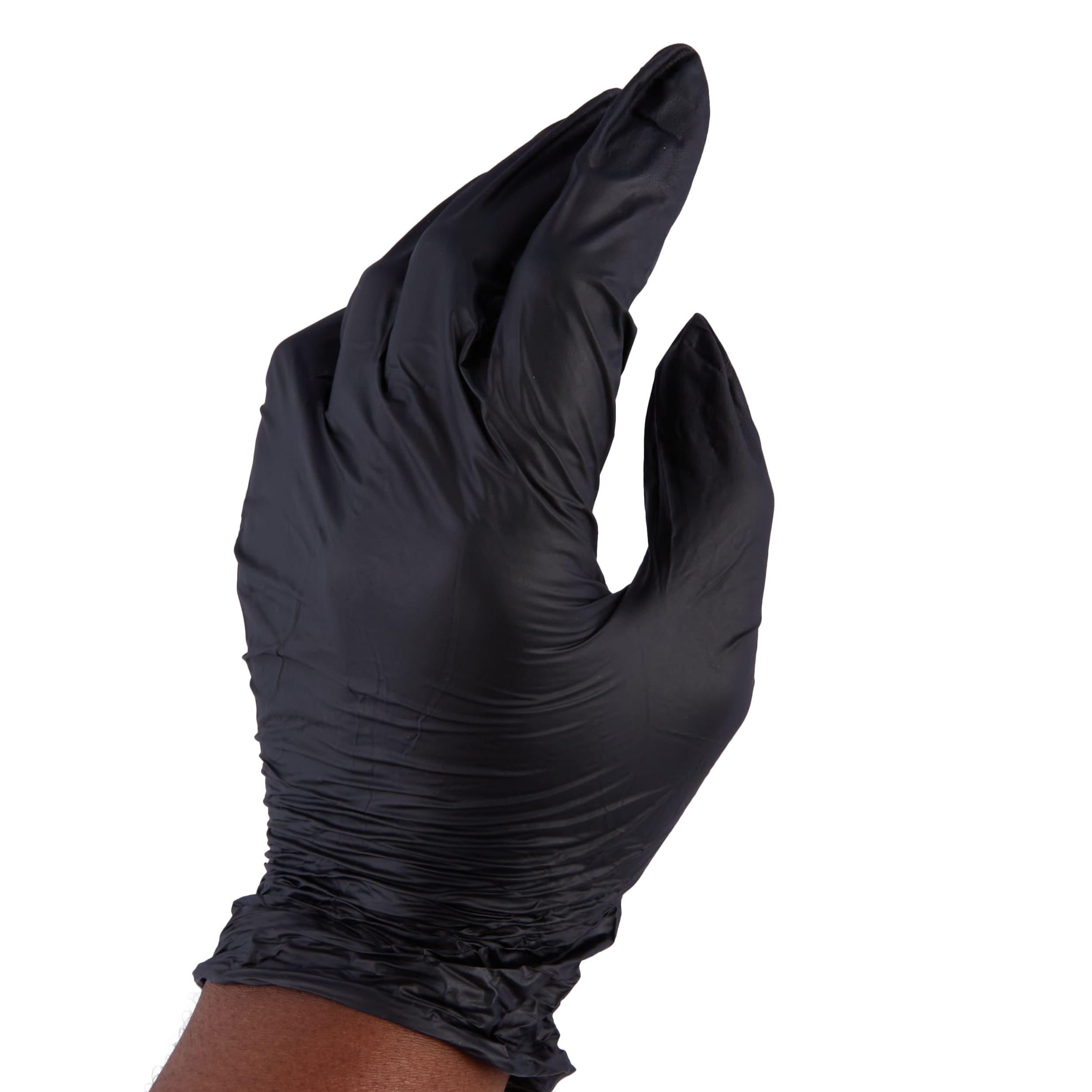 Pack Of 100 Disposable Nitrile Latex Free Black Gloves Slip Resistant Size XL 