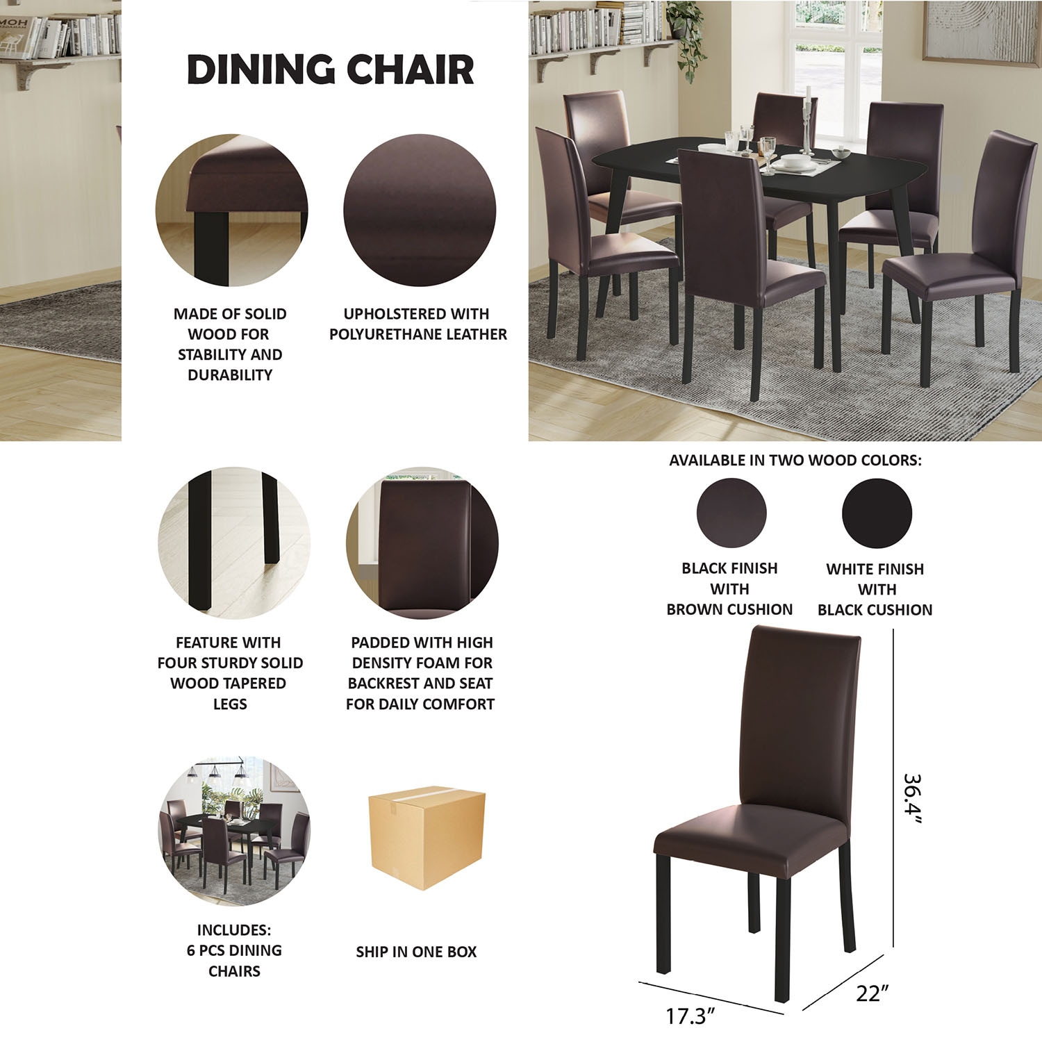 CasePiece C3025T59-WT-WD-BK-C2 Dining-Sets - View #10
