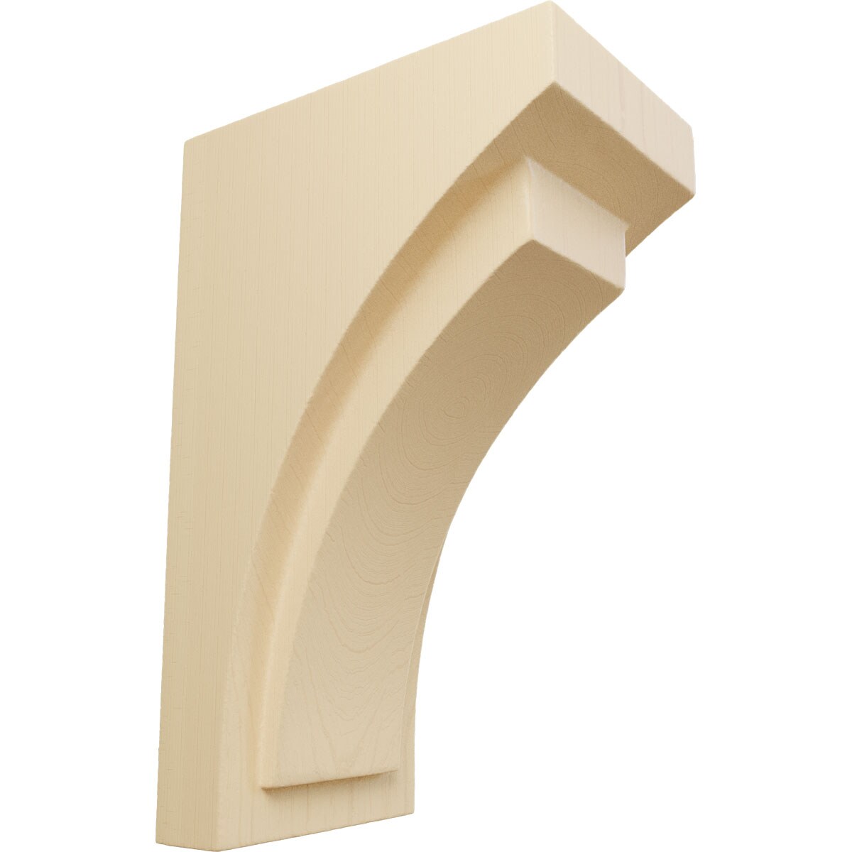 Ekena Millwork CORW02X03X06FEMA 2.5-in x 3.75-in x 6.0-in Unfinished Maple Wood Paintable/Stainable Corbel