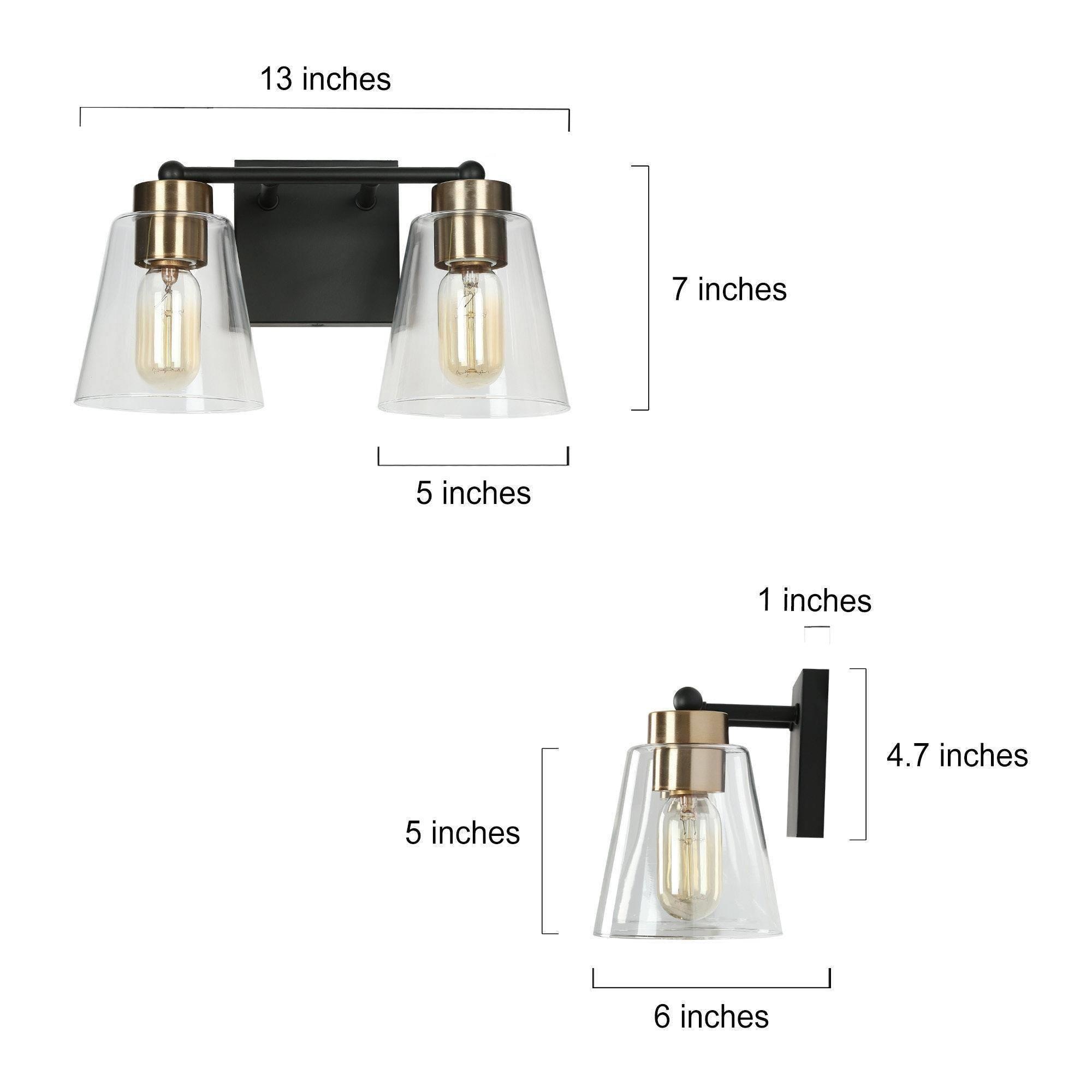 Uolfin 13-in W 2-light Matte Black Modern Contemporary Led Wall Sconce 