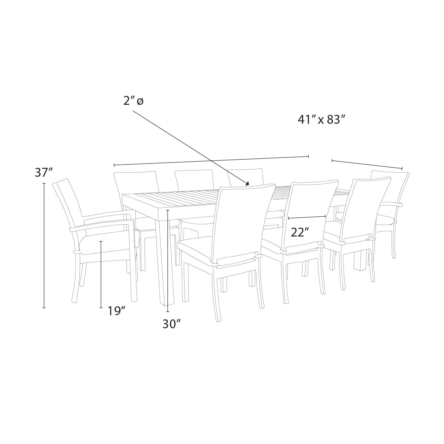 RST Brands Deco 9 Wicker Patio Dining Set Wicker Rectangle Table with 8 ...