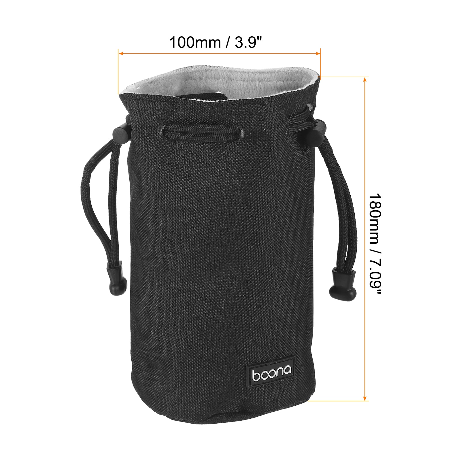 PATIKIL Soft Drawstring Lens Case Lens Pouch Bag with Cotton Pad 3.9 ...
