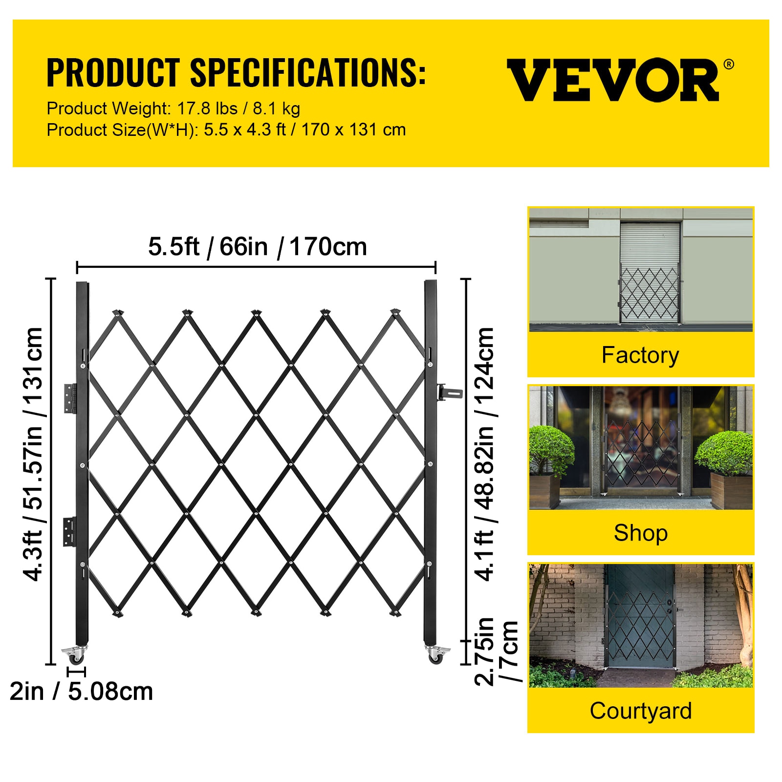 VEVOR SSFDMDM1.66X1.22MV0 Composite-Fence-Panels - View #8
