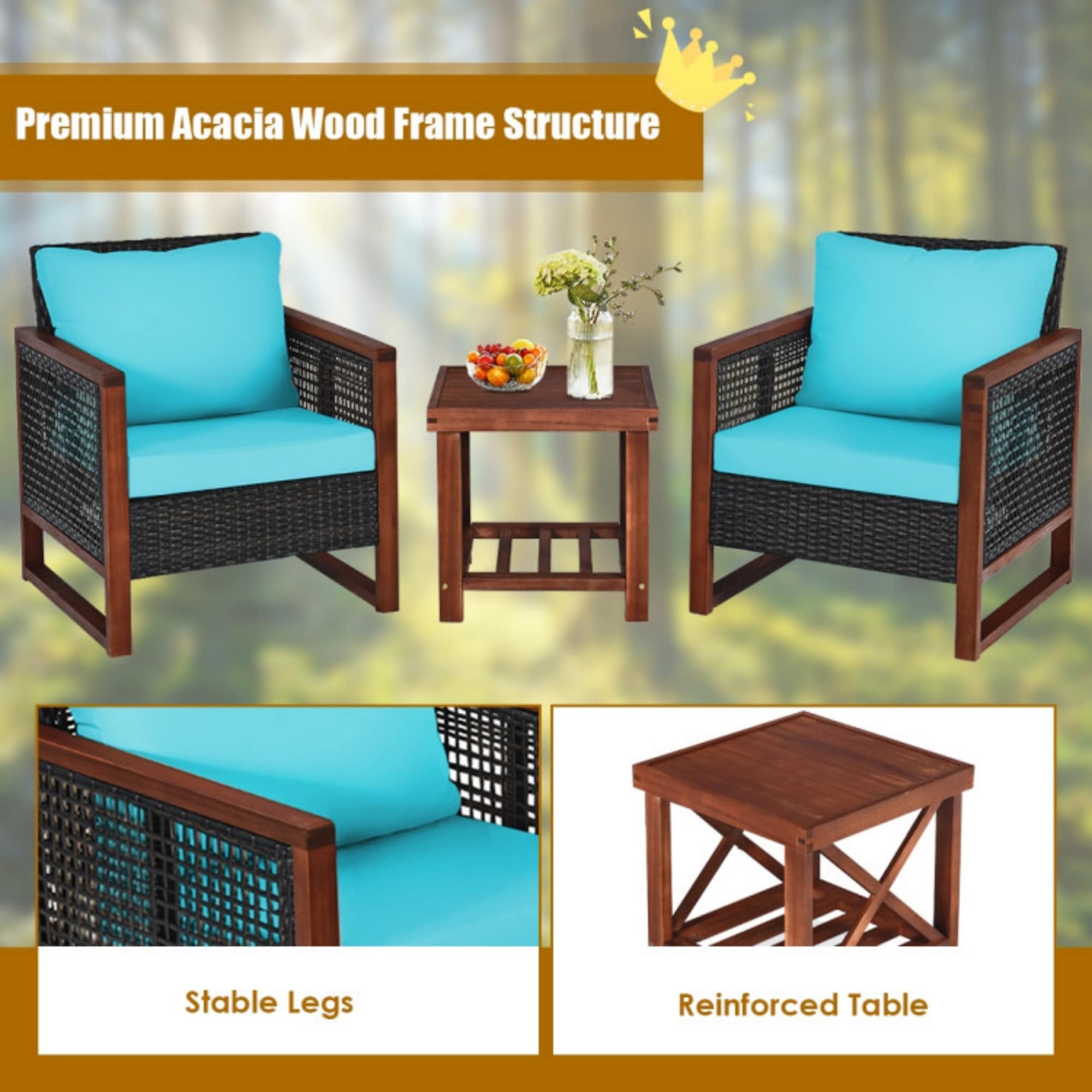 Clihome CL-HW65227TU Patio-Conversation-Sets - View #7