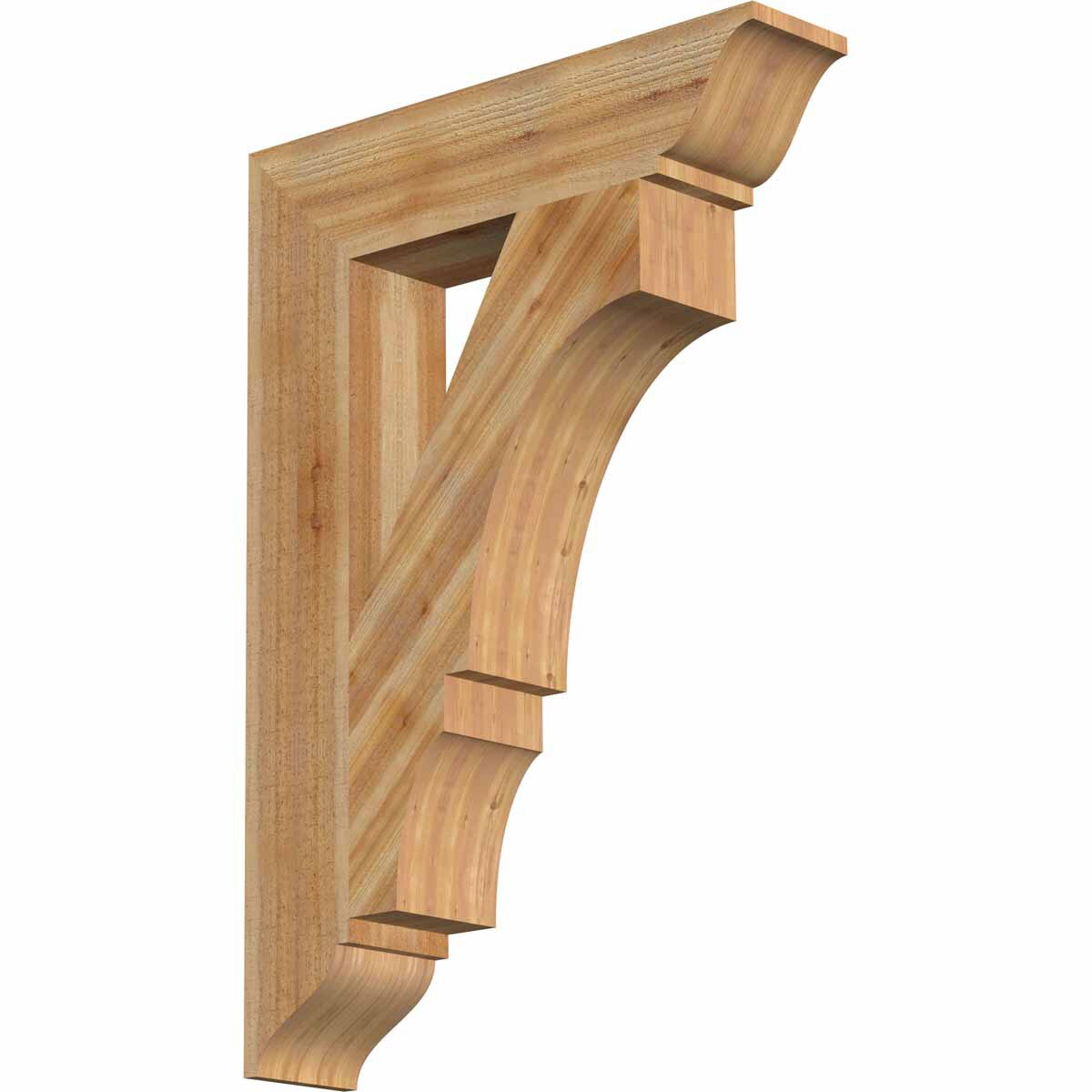 Ekena Millwork BKT06X28X40BOA01RWR Balboa traditional rough sawn 6-in x 28-in x 40-in Western red cedar Brown Wood Standard bracket
