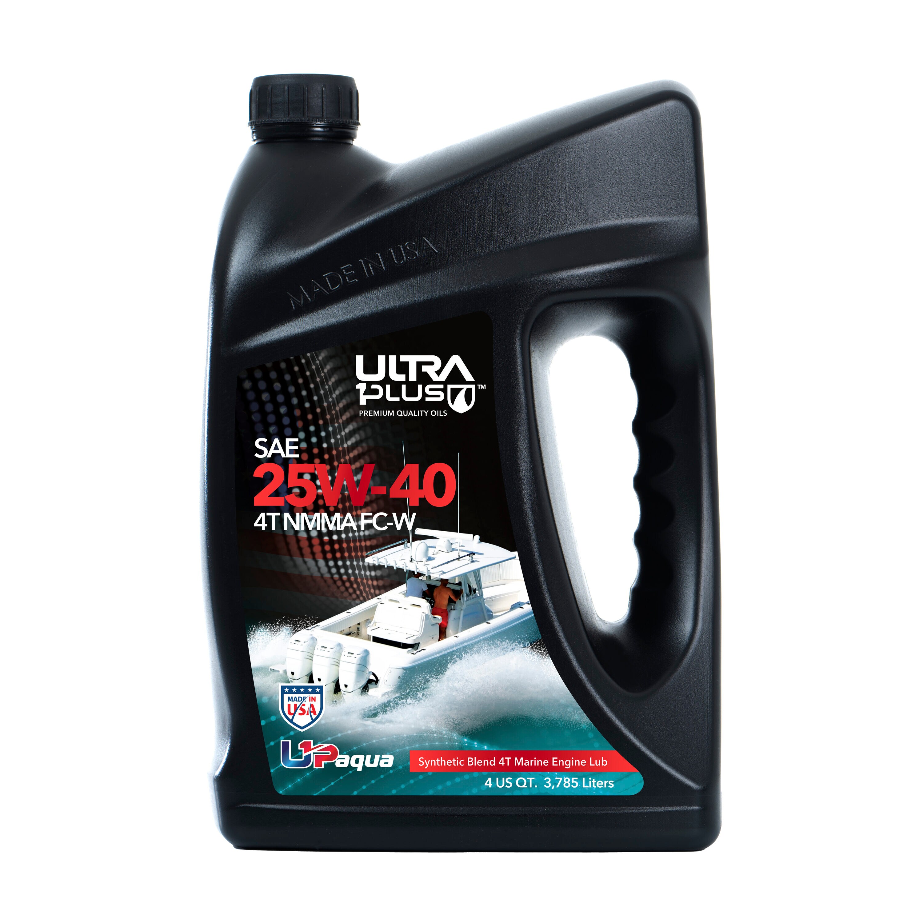 Ultra1Plus USB25404TFCWG SAE 25W-40 Synthetic Blend 4T Marine Engine Oil Gal (4 QTS)