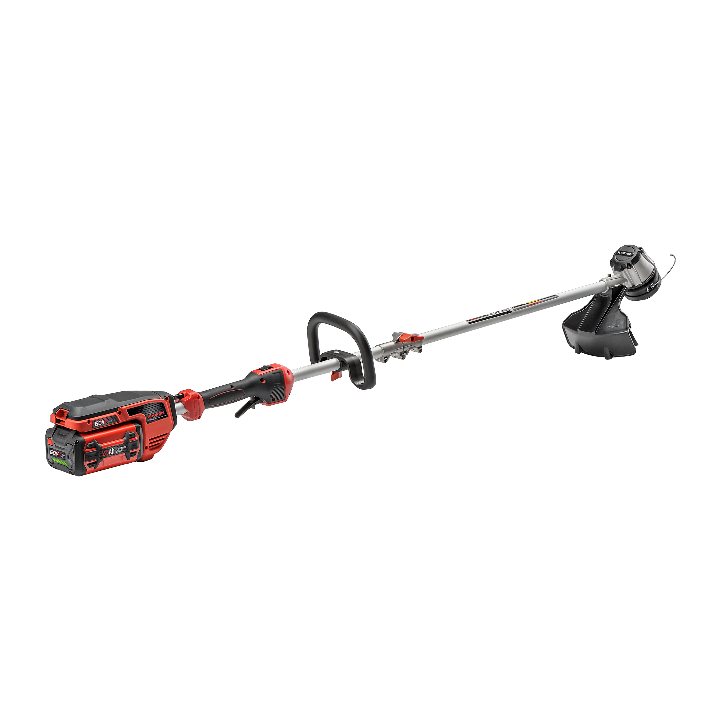 PRORUN 60V 17 in. Brushless Cordless Straight Shaft String Trimmer with 2.5 Ah Battery and Charger