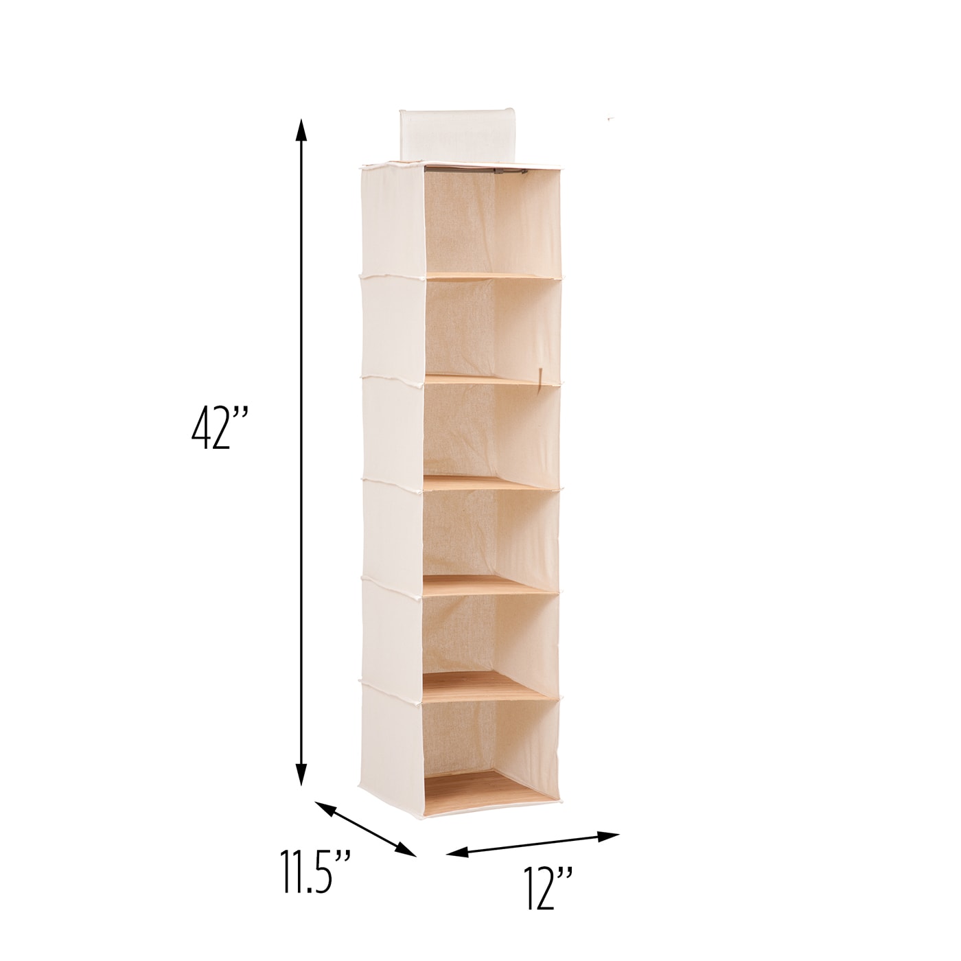 Honey Can Do Bamboo & Canvas 2 Tier Collapsible Shelves