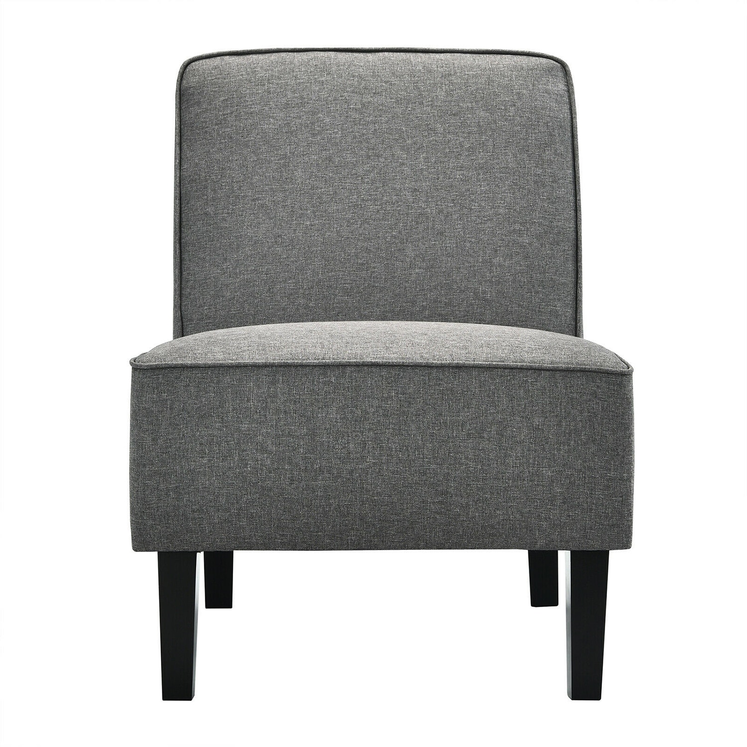 WELLFOR HW-HWY1-64435GR RT Chairs Casual Gray Linen Accent Chair