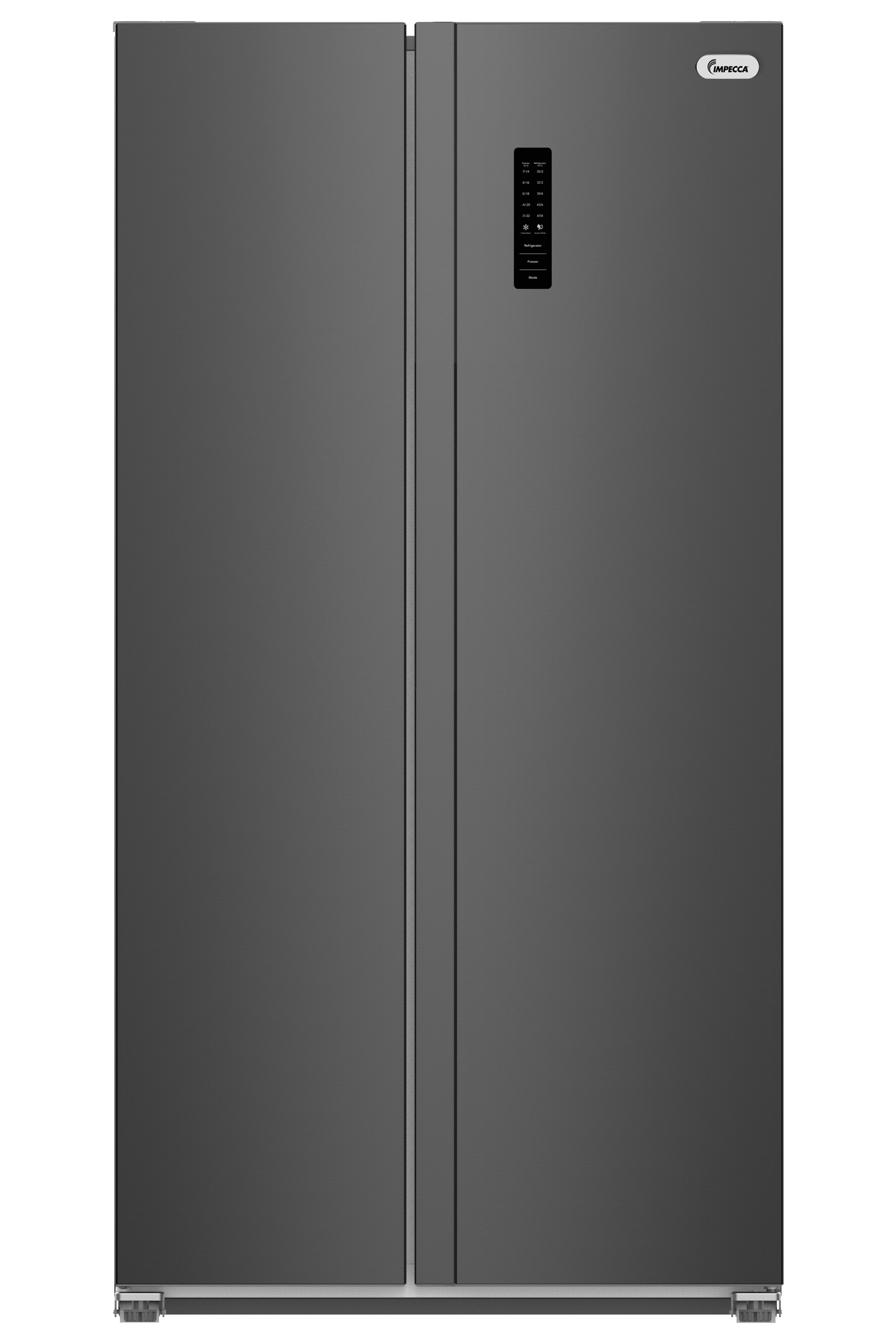 Impecca W-RS1963STG-697 18.8-cu ft Counter-Depth 36-in Wide Side-by-Side Refrigerator Built-In ( Stainless steel )