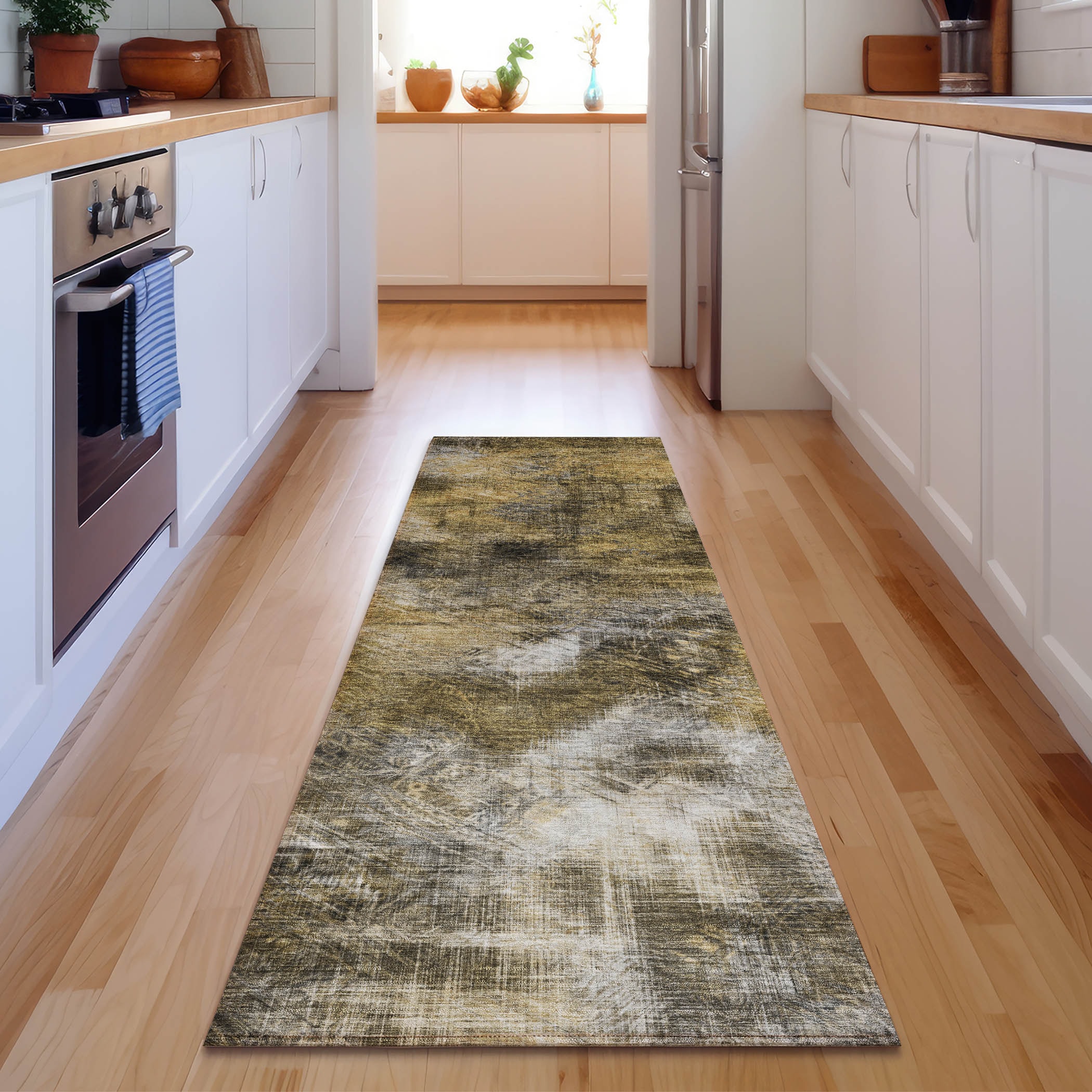 Addison Rugs AMF596MO2X8 Mayfield AMF596MO 2 x 7 (ft) Loomed Polyester Mocha Rectangular Indoor Geometric Machine washable Area rug