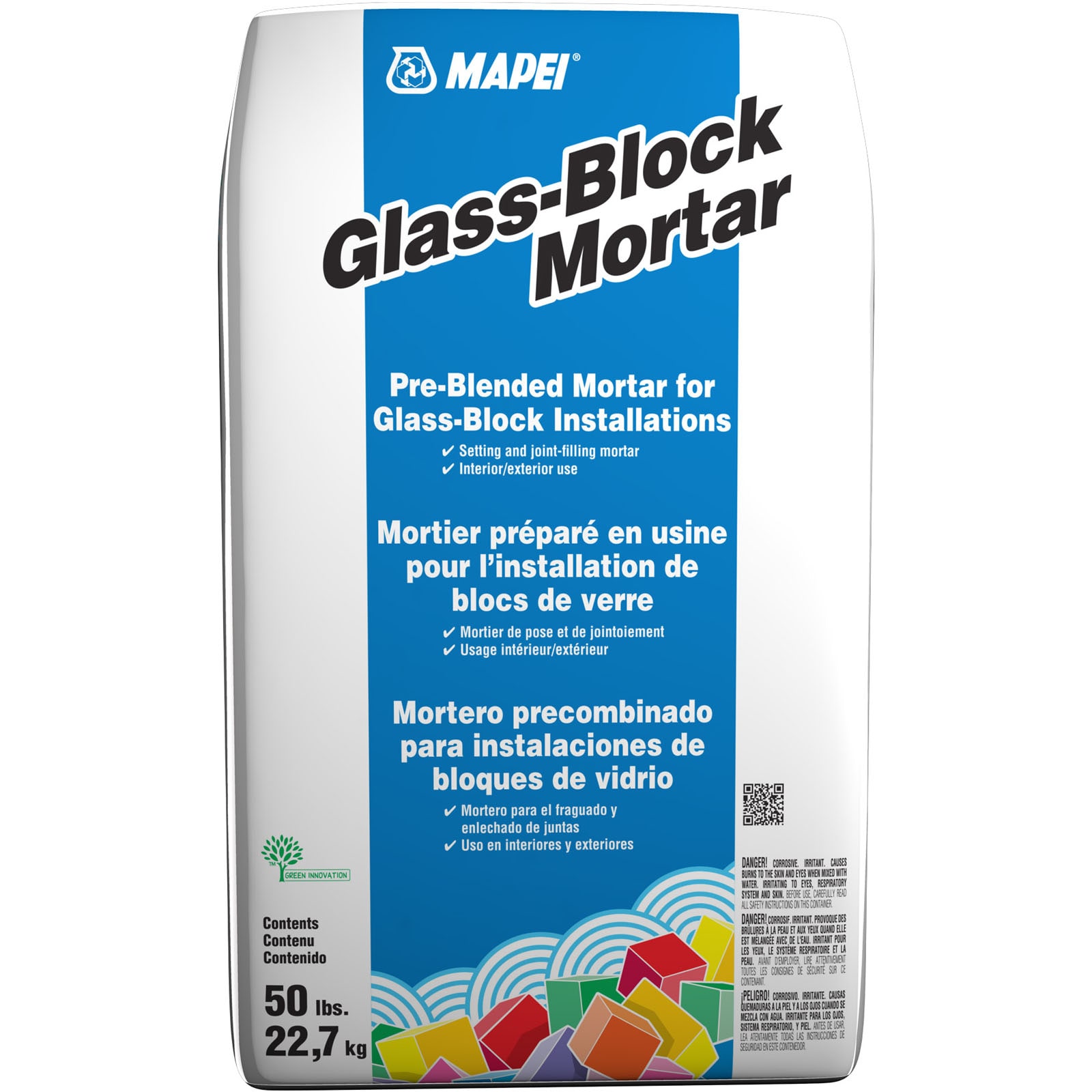 Mapei White Glass Block Tile Mortar 50 Lb 7491523 At