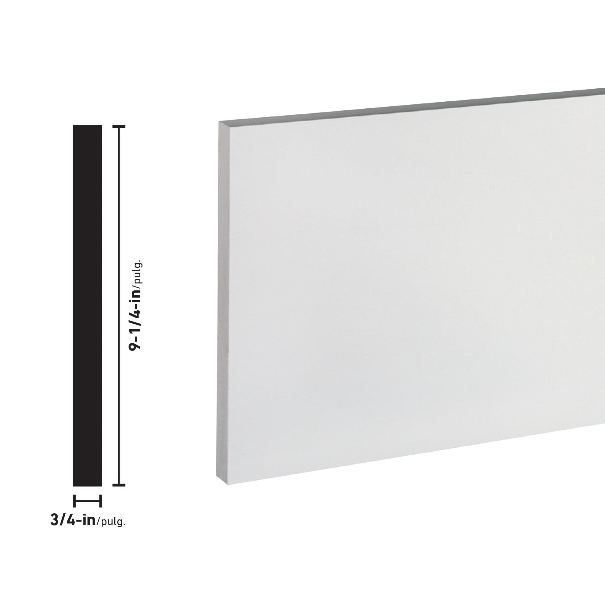 AZEK 0.75-in x 9.25-in x 8-ft S4S PVC Trim Board in the PVC Trim Boards ...