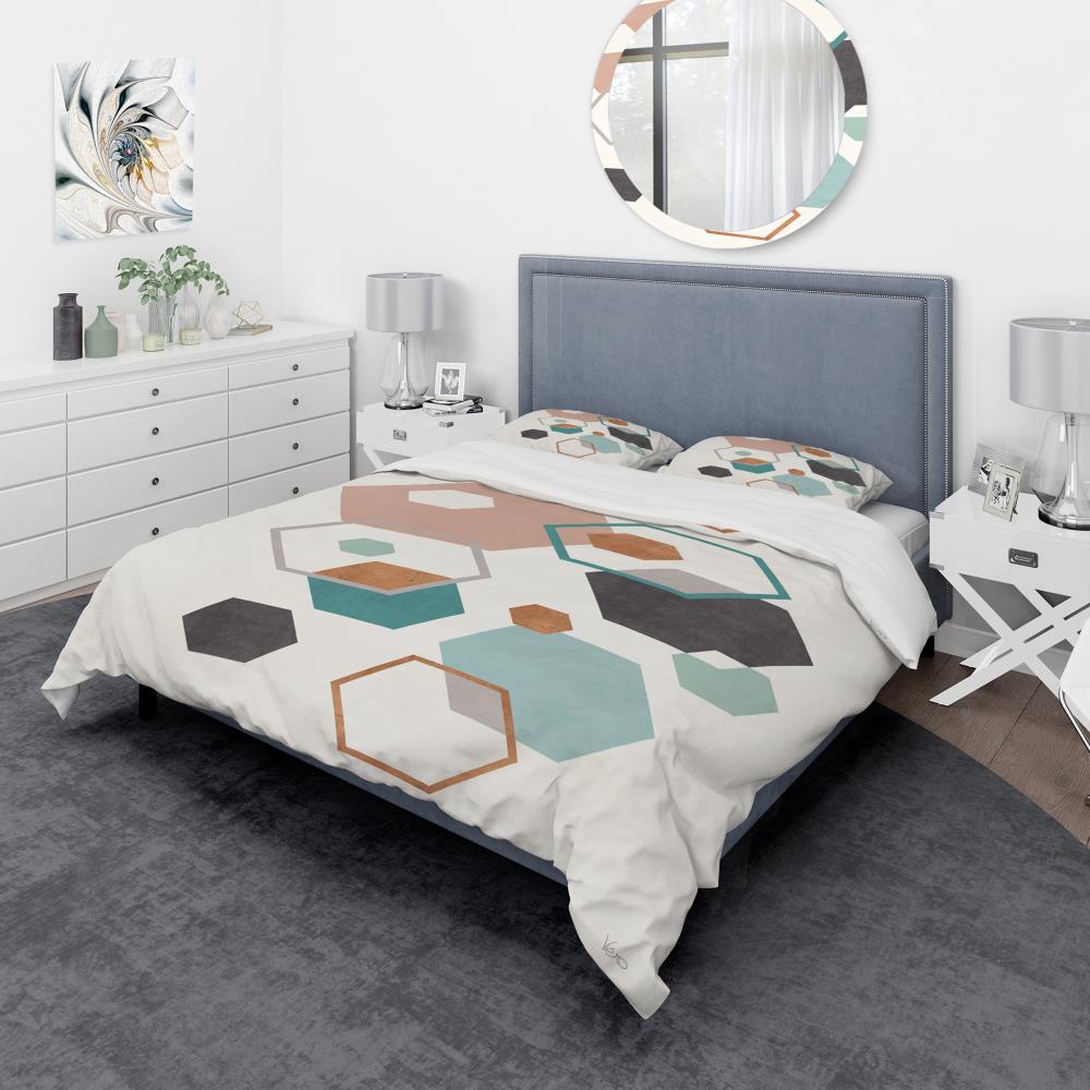 Designart BED30912-Q 3 -Piece Multi-Color Queen Duvet cover Set