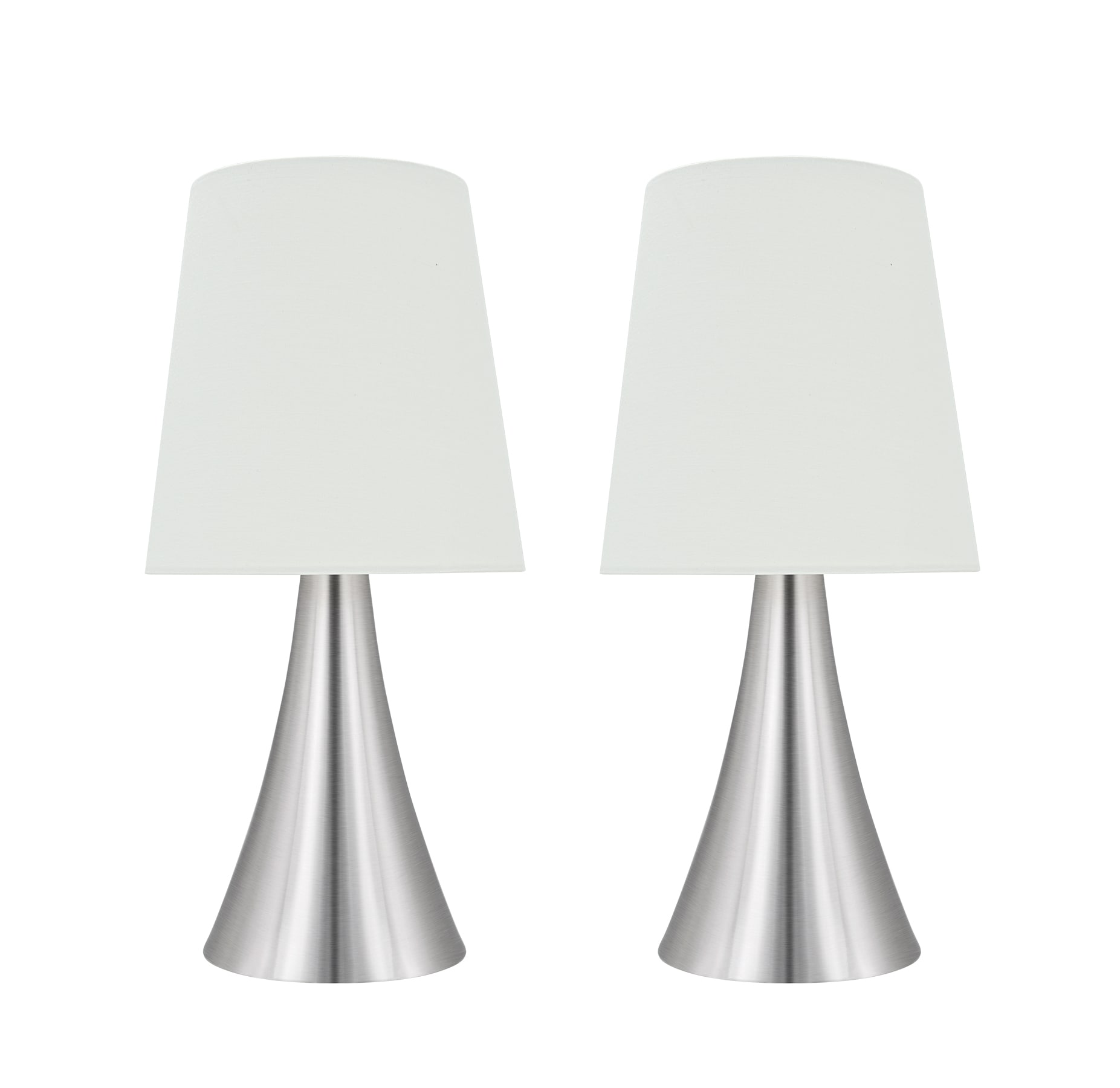 Aspen Creative Corporation 40173-12 12-in Satin Nickel 3-way Standard Desk Lamp with Metal Shade