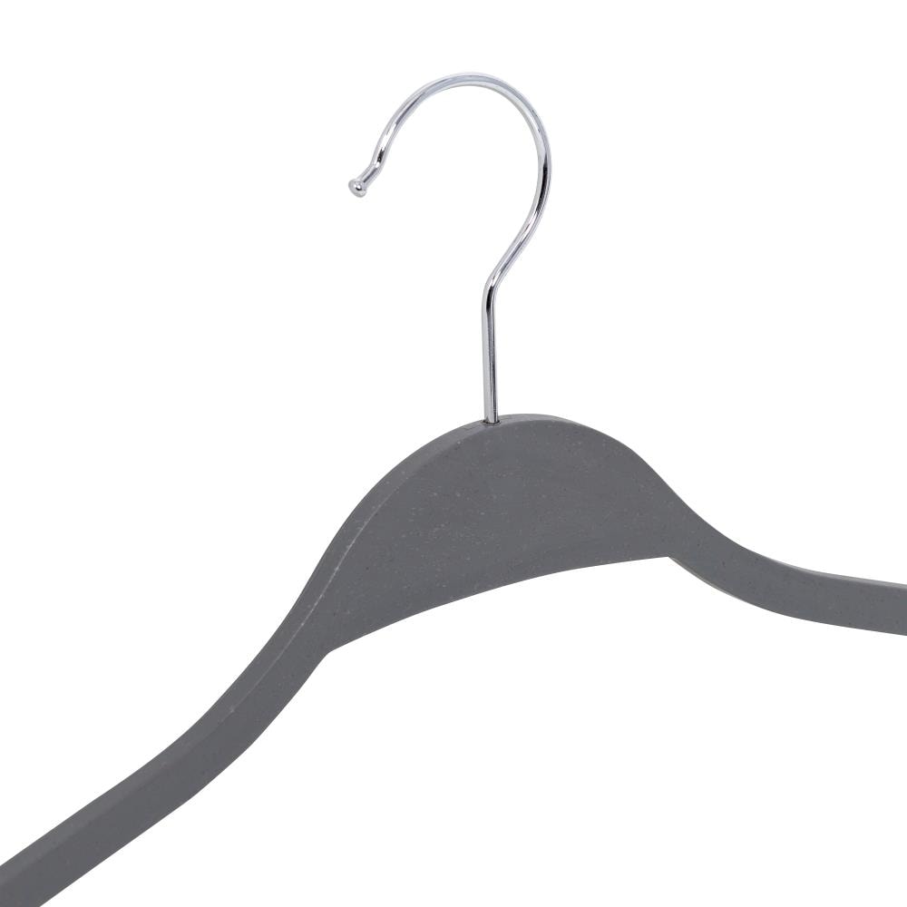 Elama Gray Plastic Hangers 100-Pack