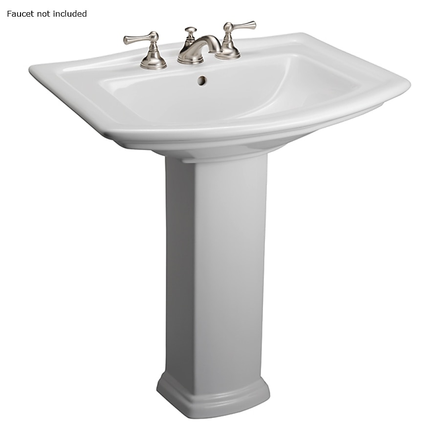 Washington 460 Vitreous China Pedestal Combo Bathroom Sink in White Washington 460 Vitreous China Pedestal Combo Bathroom Sink in White