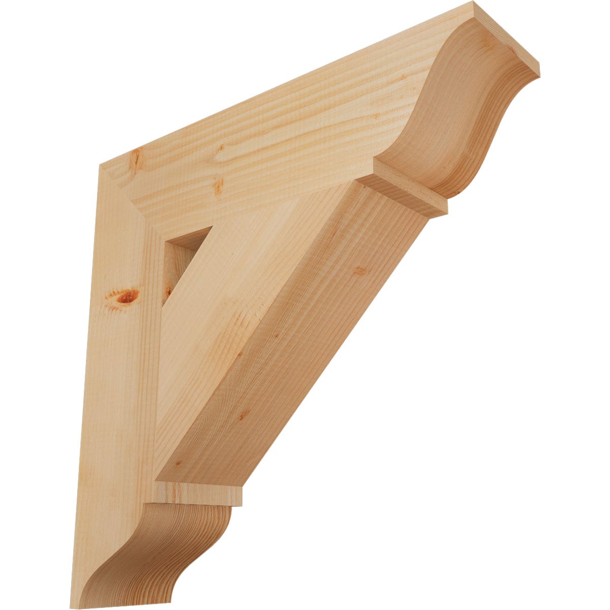 Ekena Millwork BKT06X24X24TRA01SDF Traditional traditional smooth 5-1/2-in x 24-in x 24-in Douglas fir Brown Wood Standard bracket