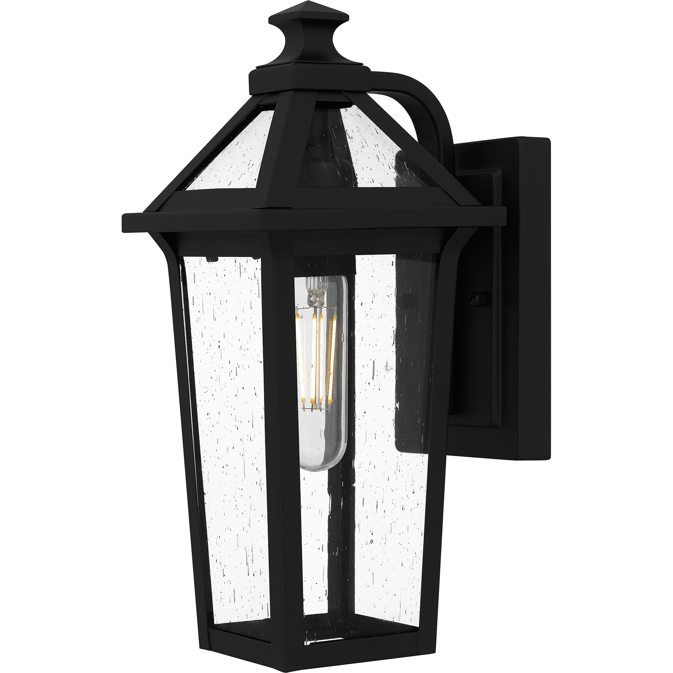 Quoizel BLV8406MBK Boulevard 1 -Light 13-in H Matte Black Hardwired Outdoor Wall Light