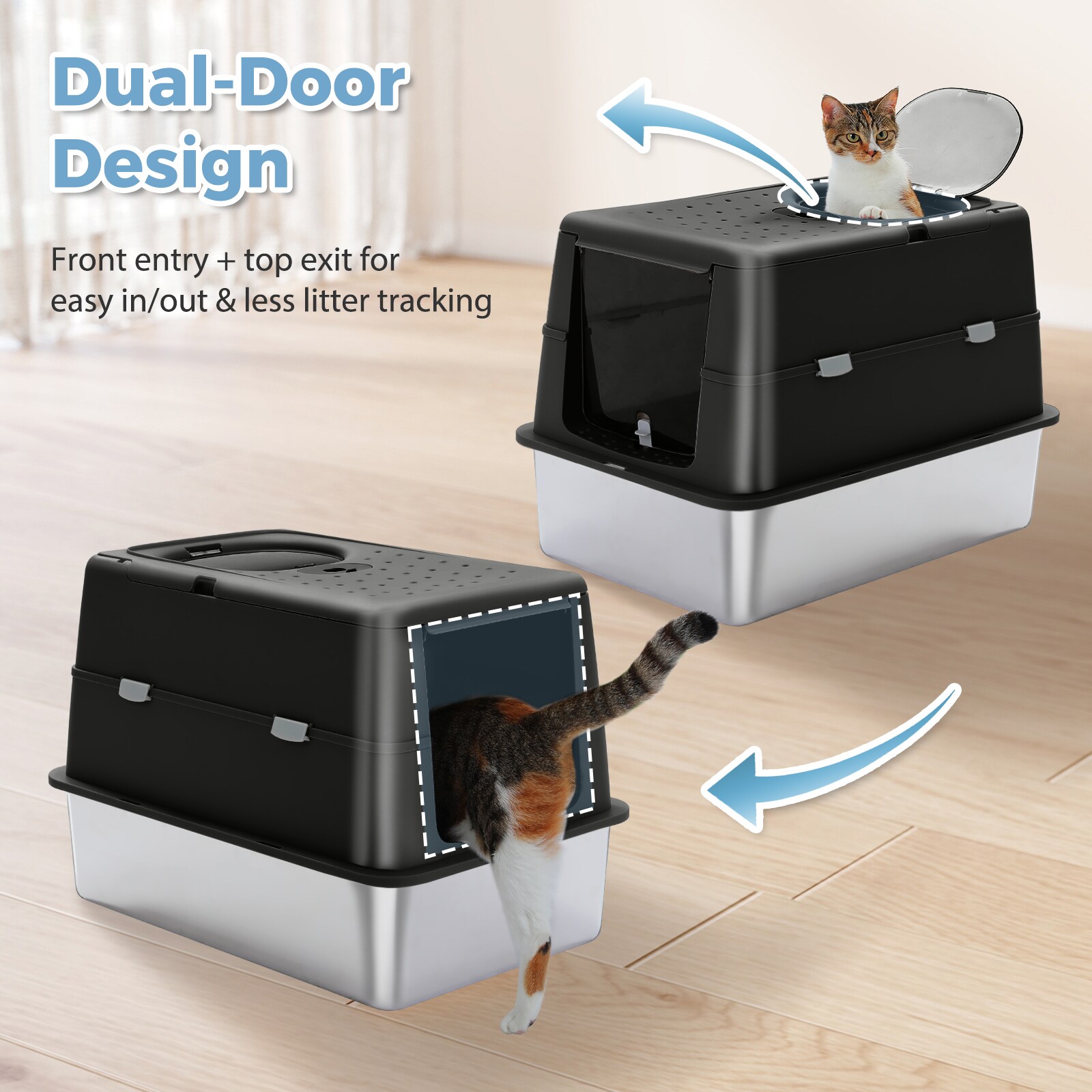 Cenadinz XARQ0086CHBK Cat-Litter-Box - View #7