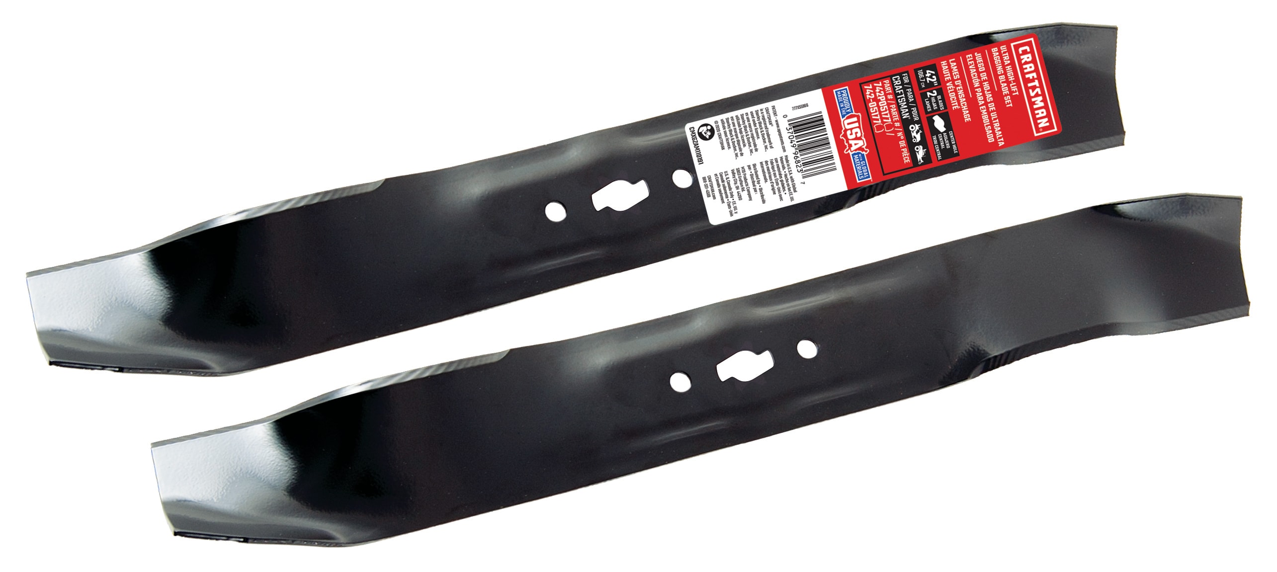 CRAFTSMAN 42-in Deck Bagging Mower Blade for Zero-turn Mowers (2-Pack) in  the Lawn Mower Blades department at