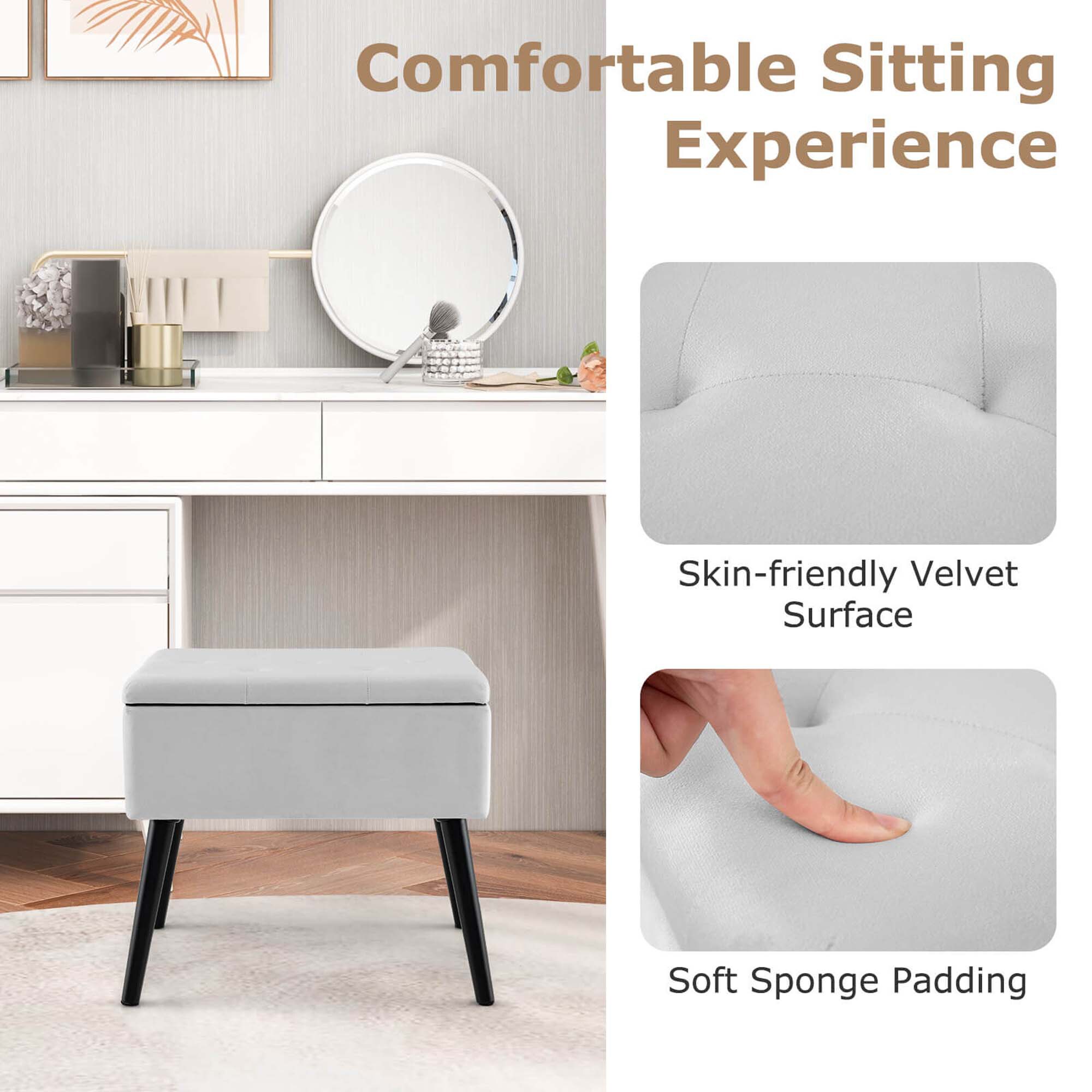 Costway HCST03468 Vanity-Stools - View #6
