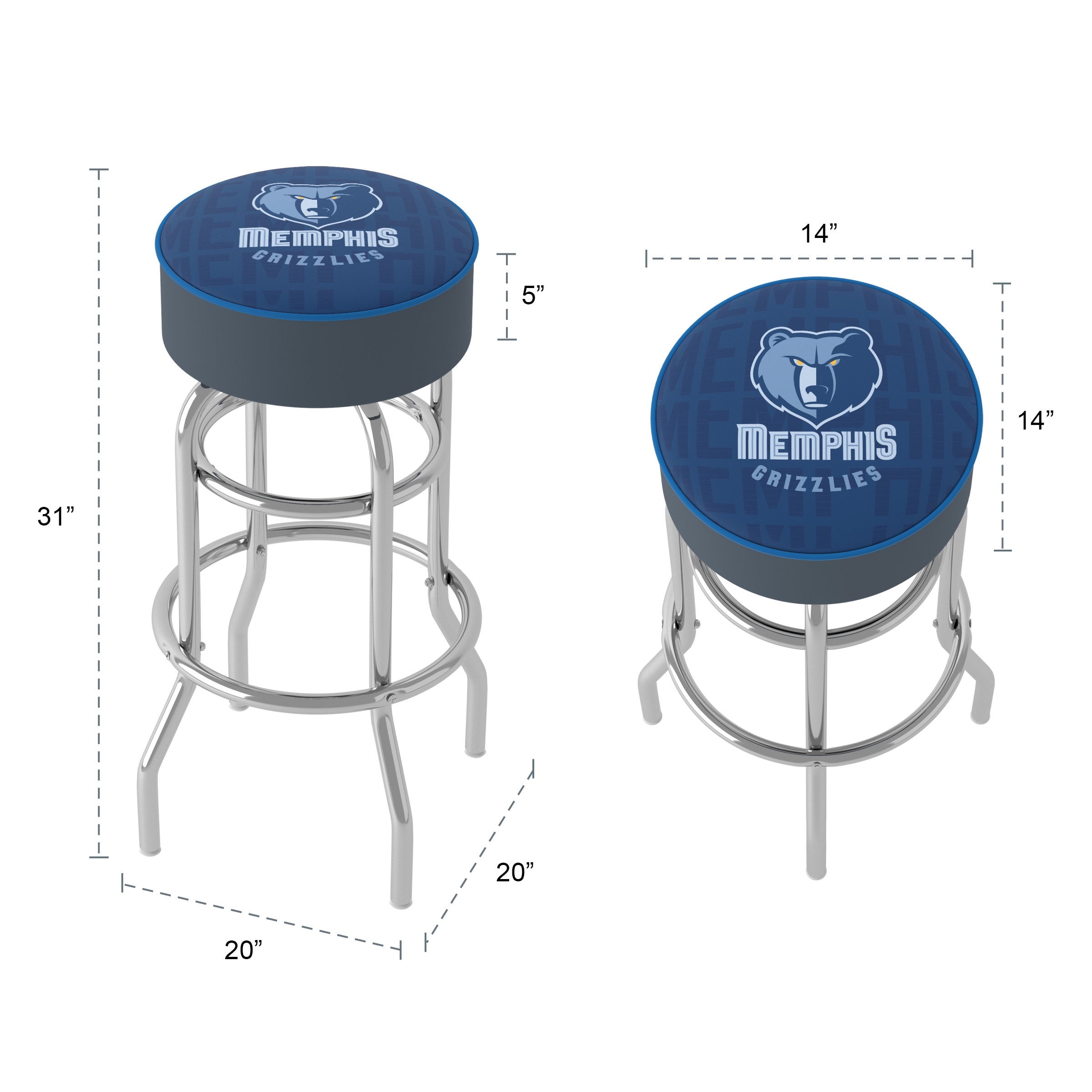 Trademark Gameroom NBA1000-MG3-TWN stools - View #5