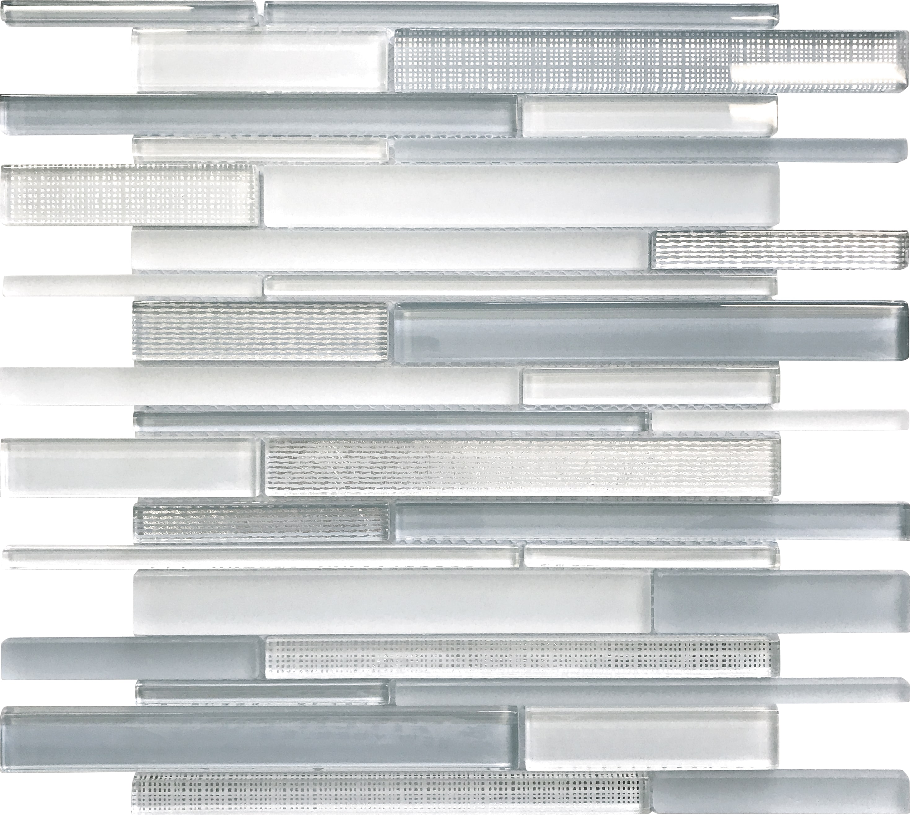 Apollo Tile APLICL8816ASAMPLE Sample - Wall Tile White 4-in x 4-in Honed Glass Patterned Floor and Wall Tile