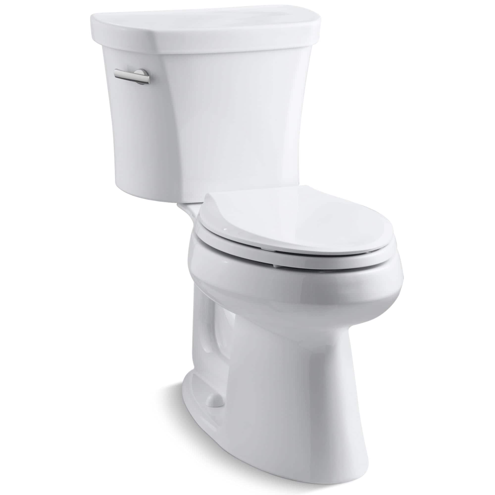 KOHLER 3949-0 Highline White Elongated Chair height 2-piece Toilet 14-in Rough-In WaterSense 1.28 GPF