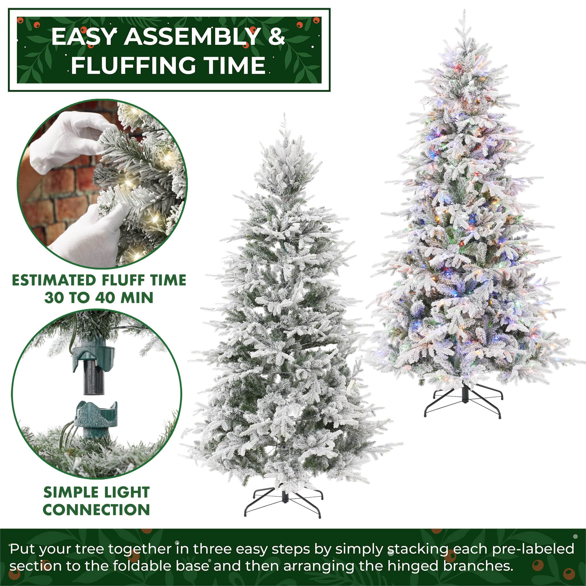 Casafield SZN-TR-236HL Artificial-Christmas-Trees - View #3