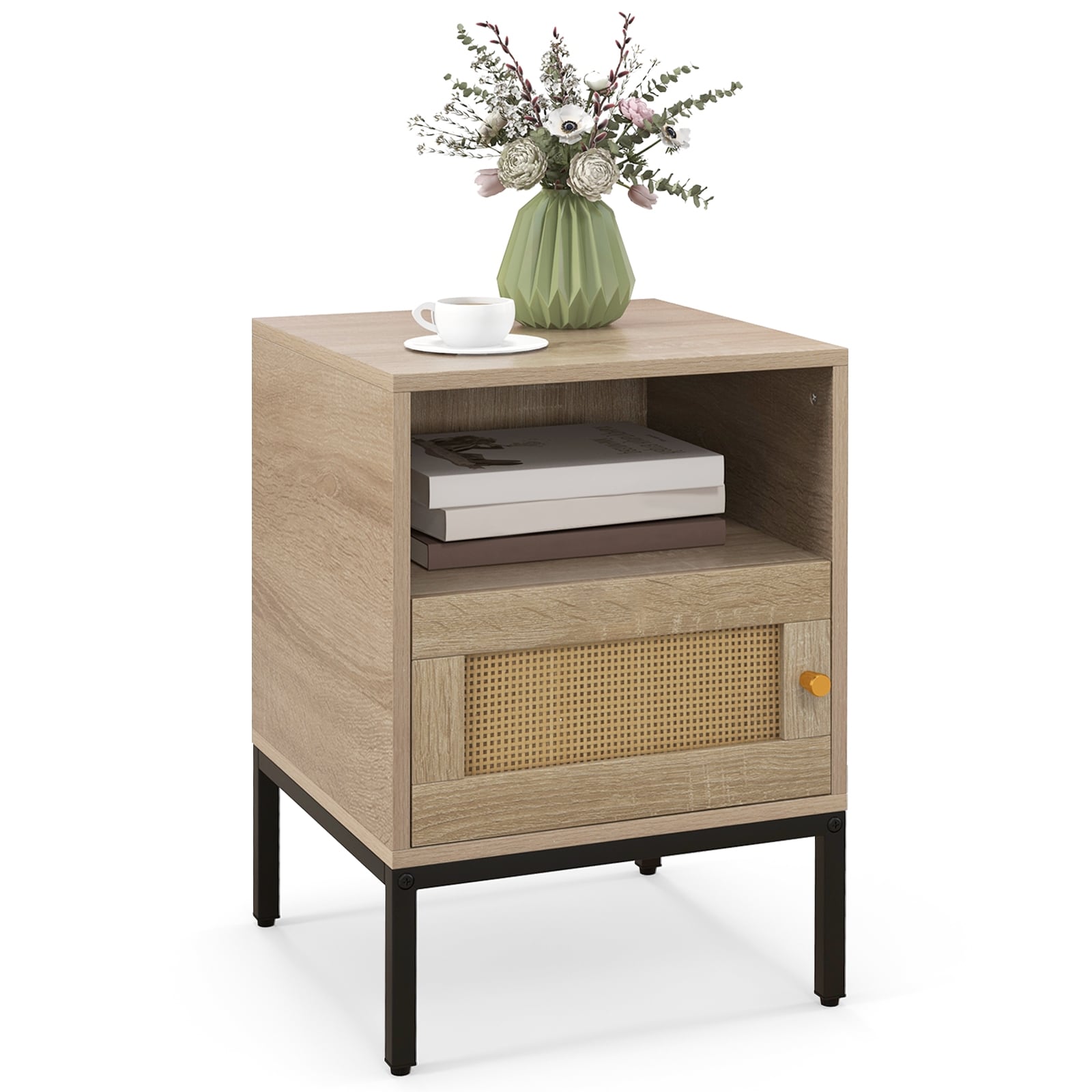 WELLFOR HW-HLY-66561BN Natural Nightstand