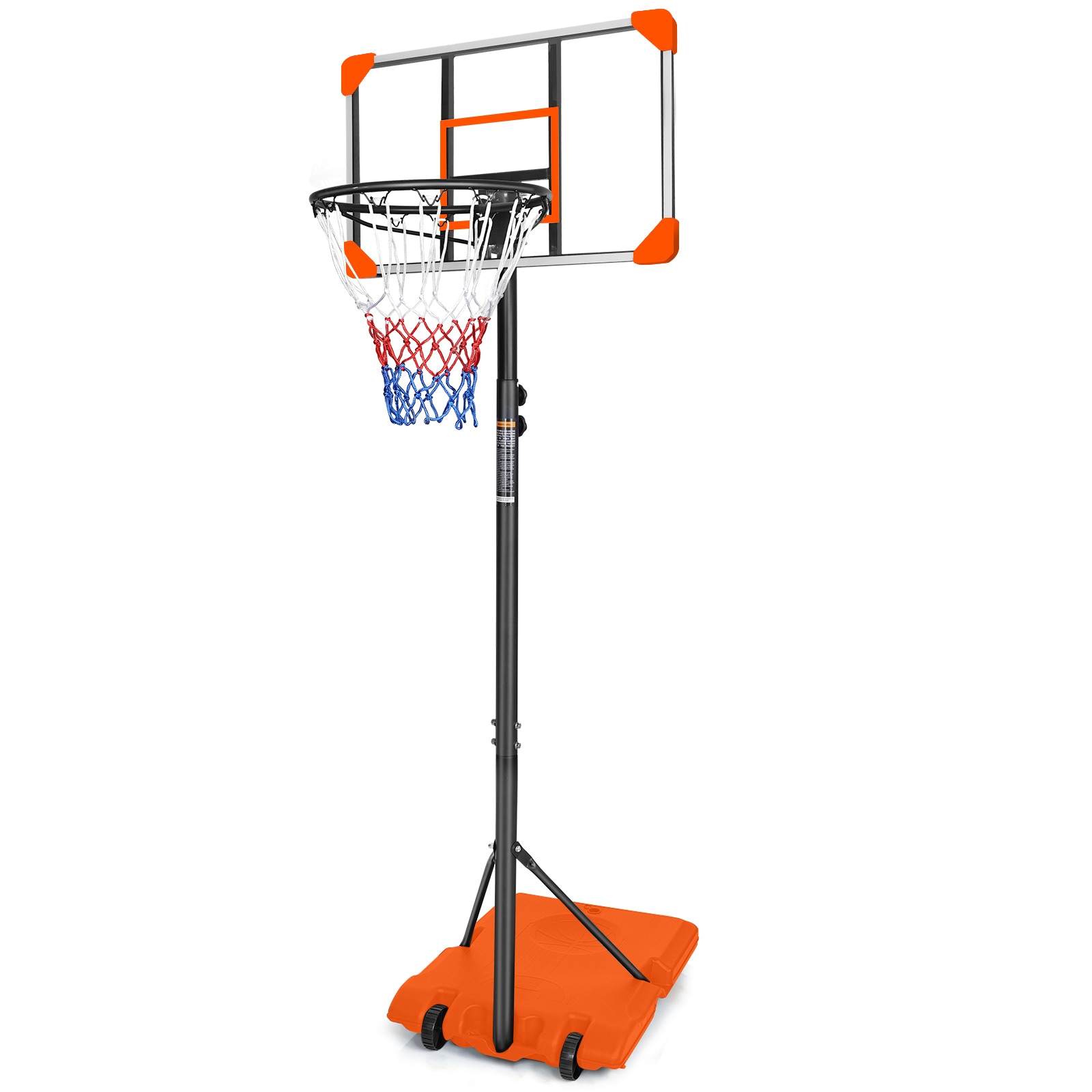 LOVMOR Portable Basketball Goal 67ft 28 Backboard Wheels Teens Youth Indoor Outdoor