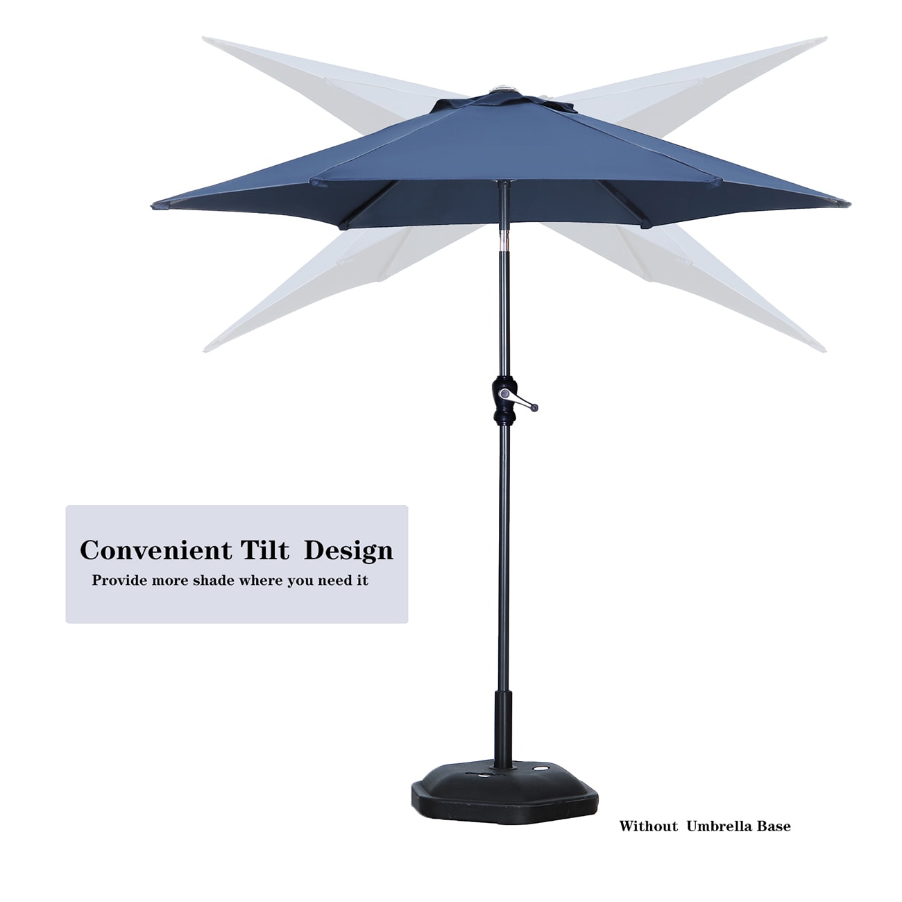 Ainfox NBRQVXI3 7.5-Feet Steel Blue Garden Patio Umbrella