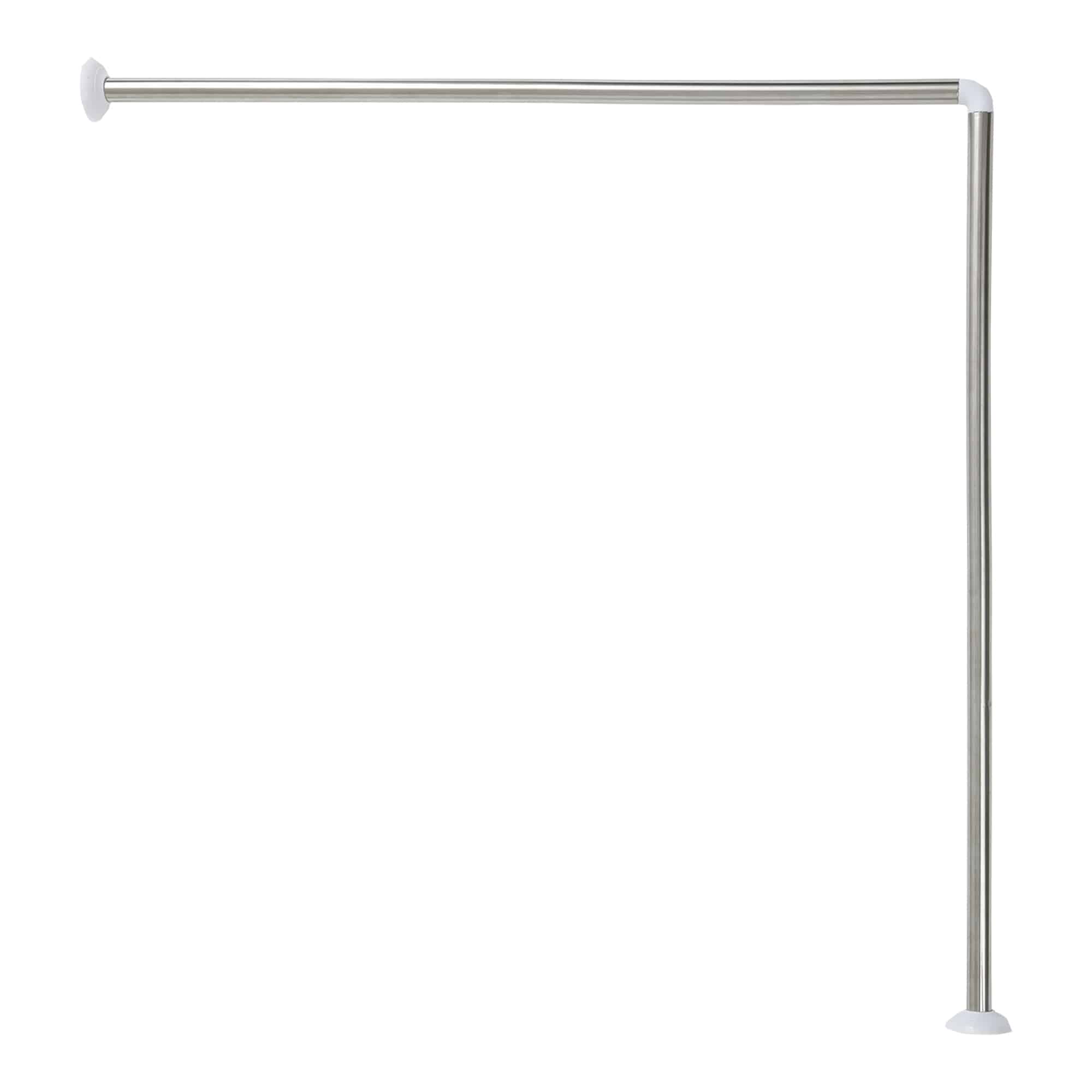 EVIDECO FRENCH HOME GOODS 35.4-in Stainless steel Fixed L-shaped Adjustable Shower Curtain Rod